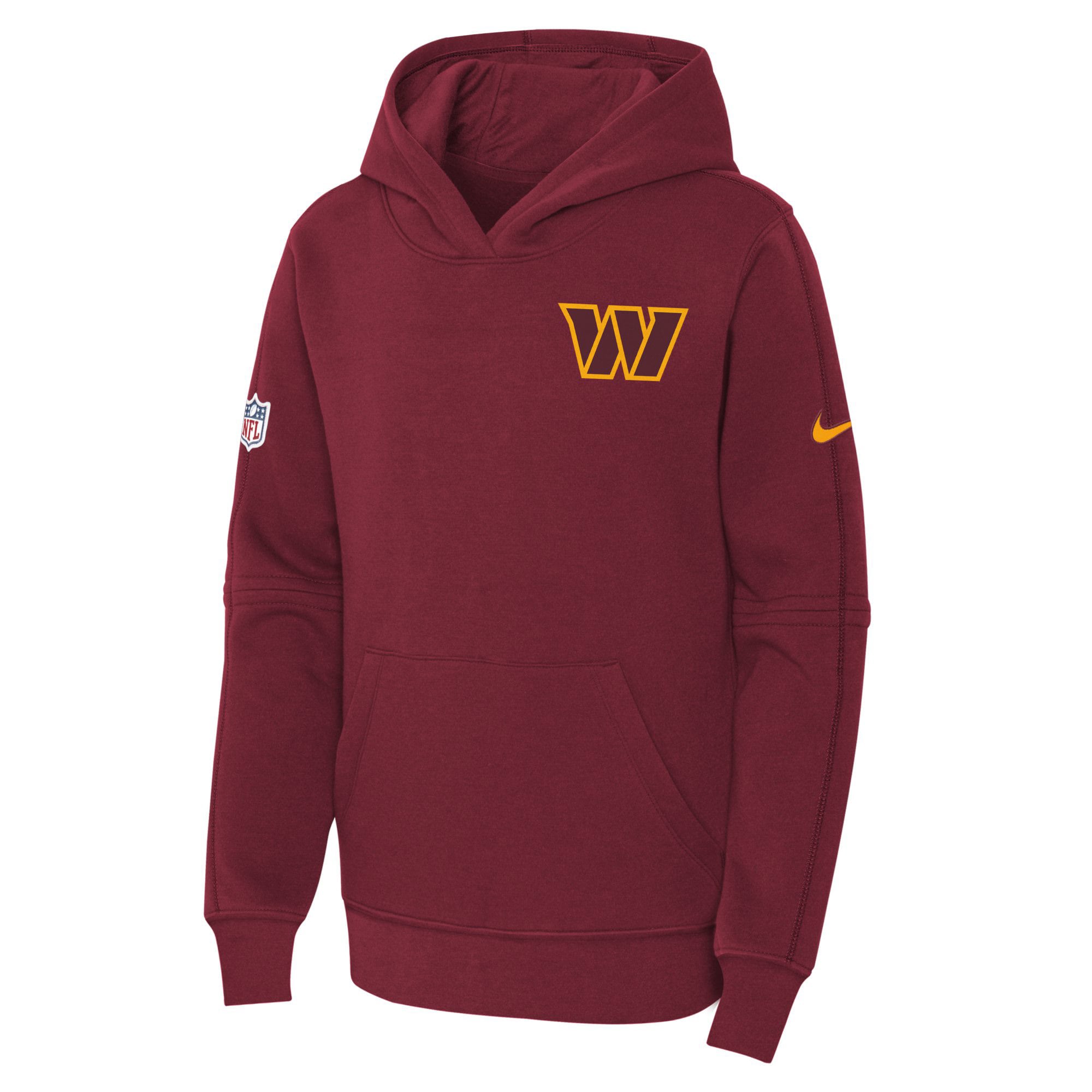 Washington Commanders  Youth 2023 Sideline Club Fleece Pullover Hoodie - Burgundy
