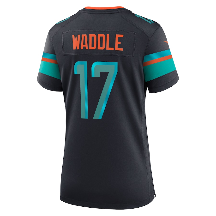 Jaylen Waddle #17 Miami Dolphins Women's 2025 Rivalries Collection Game Jersey - Pitch Blue