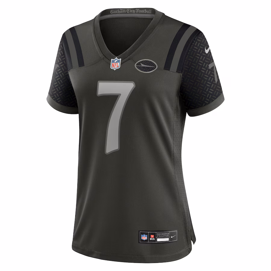 Justin Fields #7 New York Jets Women's 2025 Rivalries Collection Game Jersey - Gotham Green