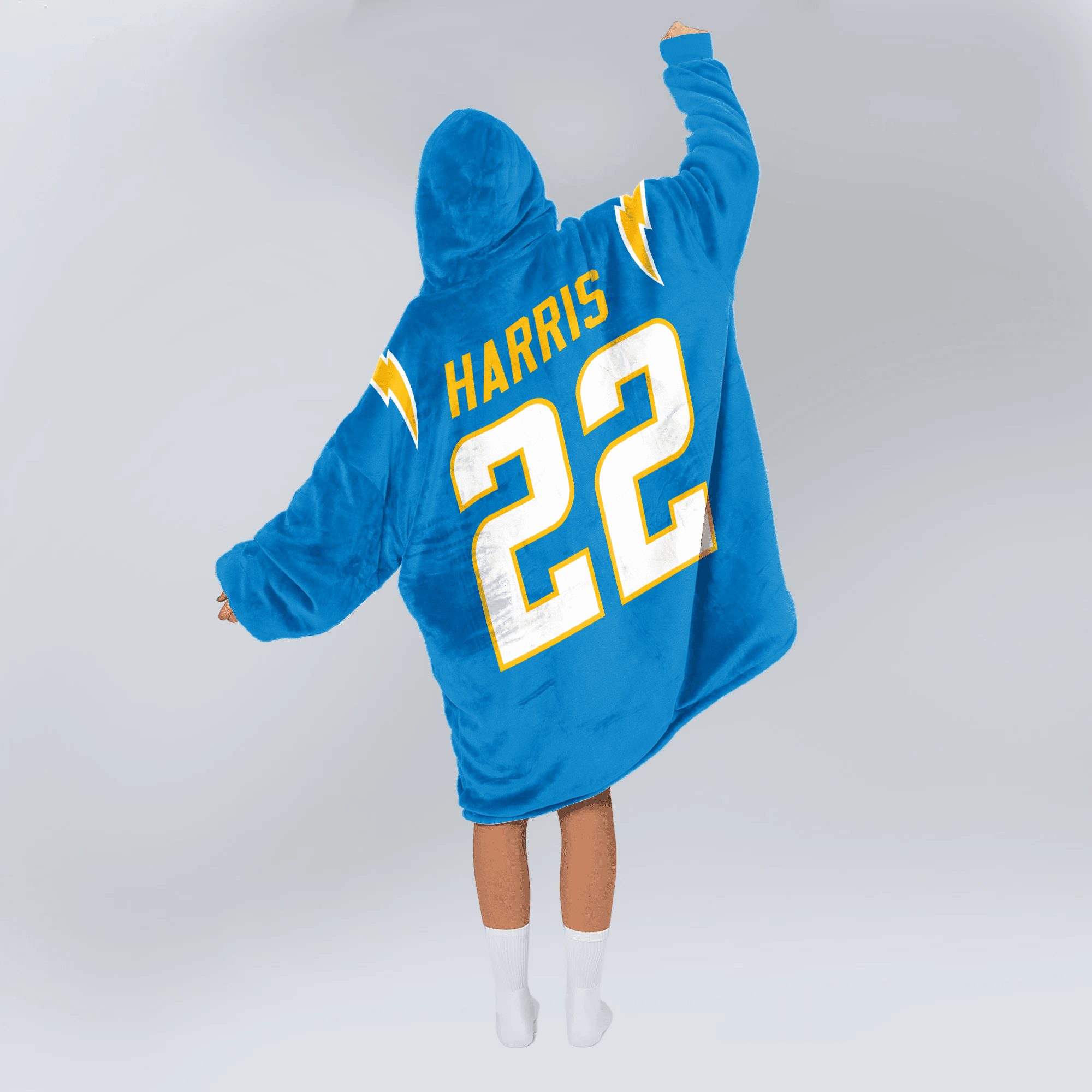 Adult 22 Los Angeles C Football Unisex Blanket Hoodie