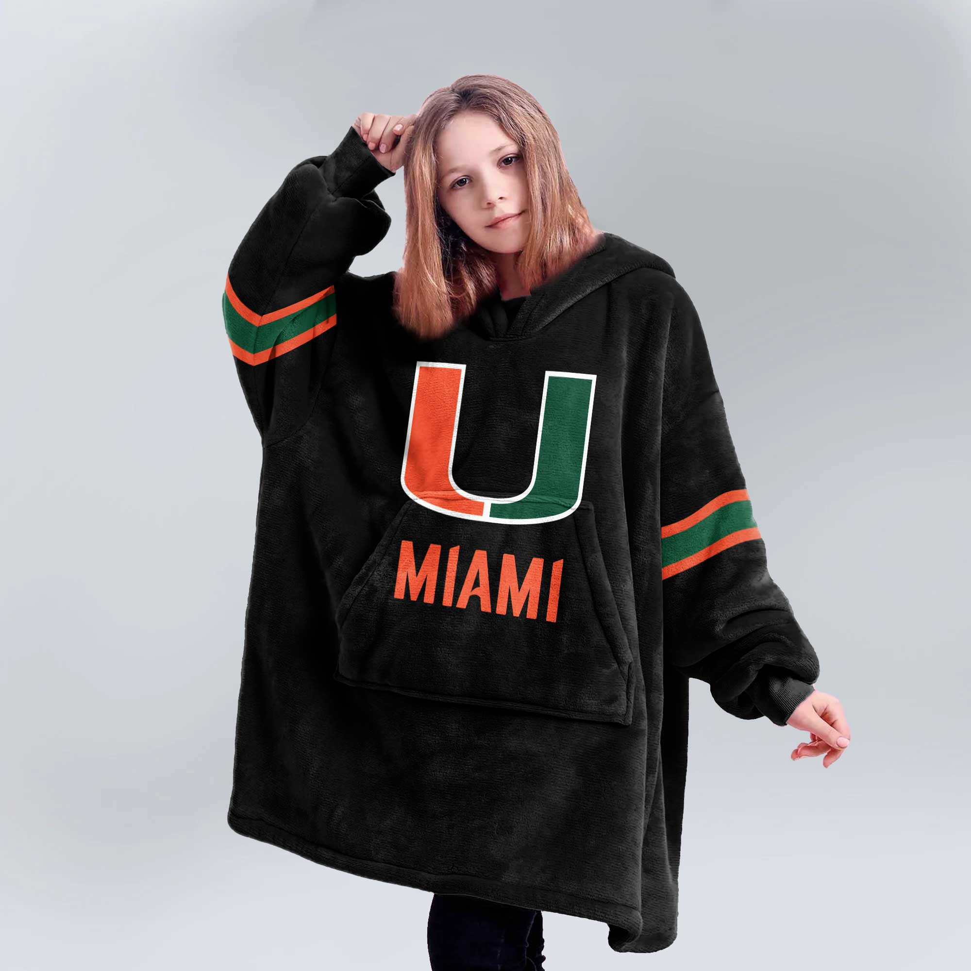 Kid #1 Miami Football Unisex Blanket Hoodie