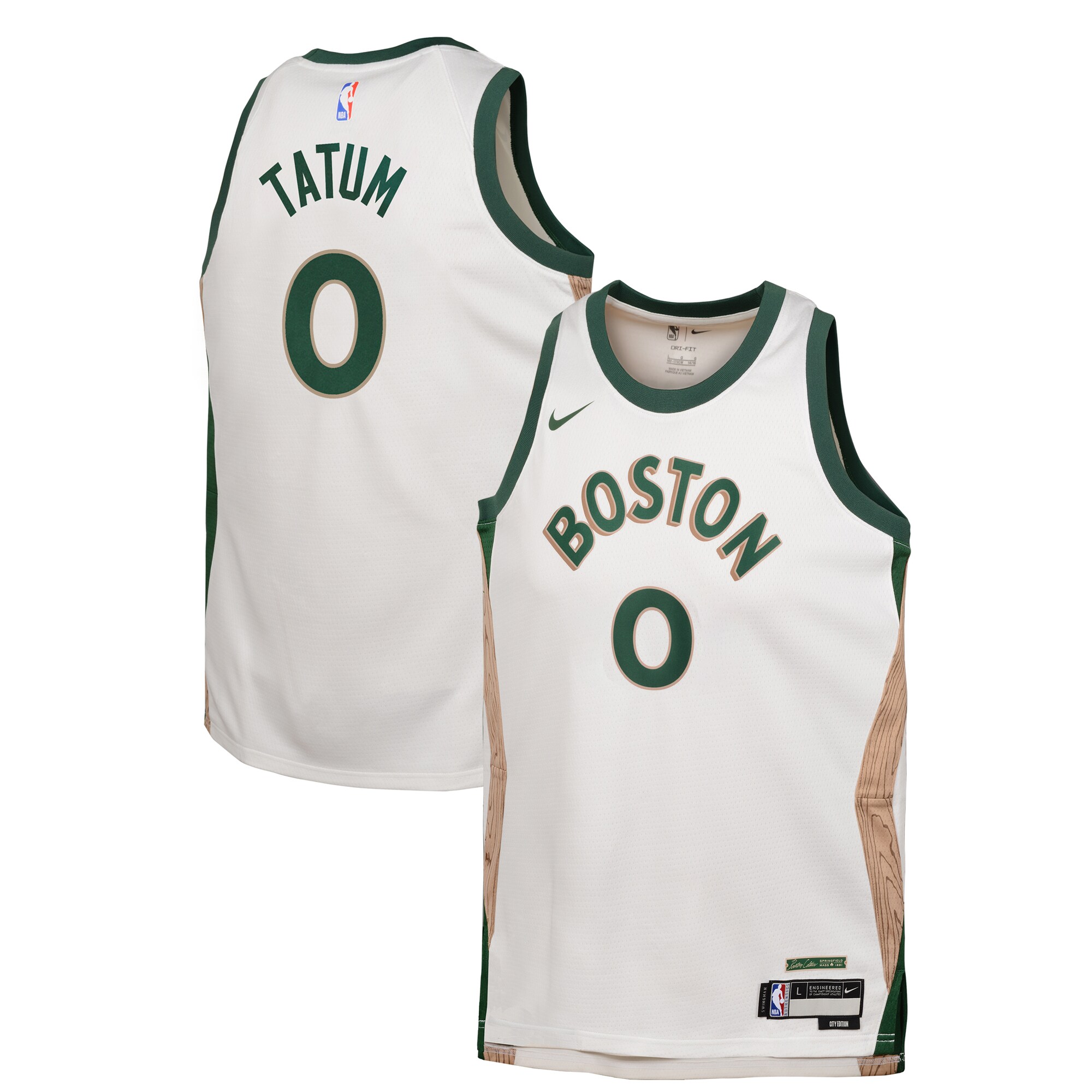 Youth Boston Celtics Jayson Tatum  White 2023/24 Swingman Replica Jersey - City Edition