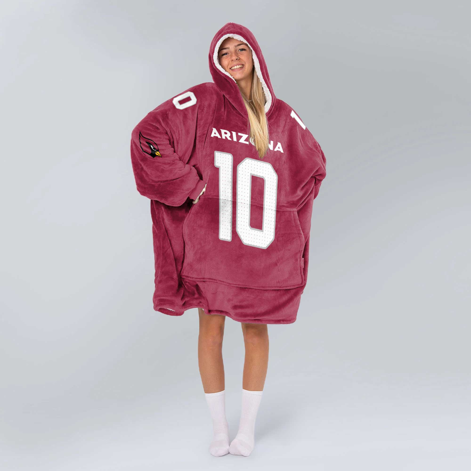 Adult 10 Arizona Football Unisex Blanket Hoodie