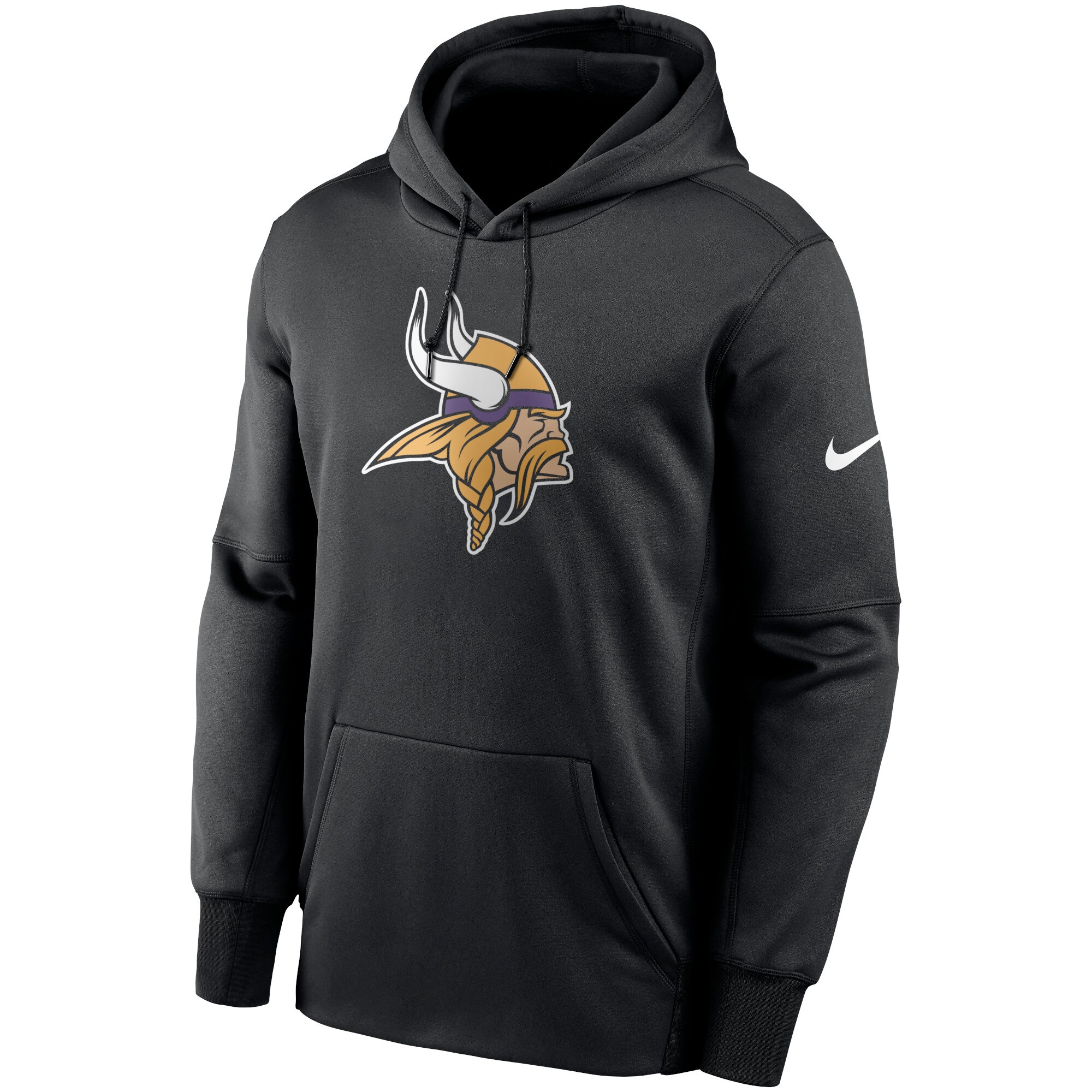 Minnesota Vikings Fan Gear Primary Logo Performance Pullover Hoodie - Black