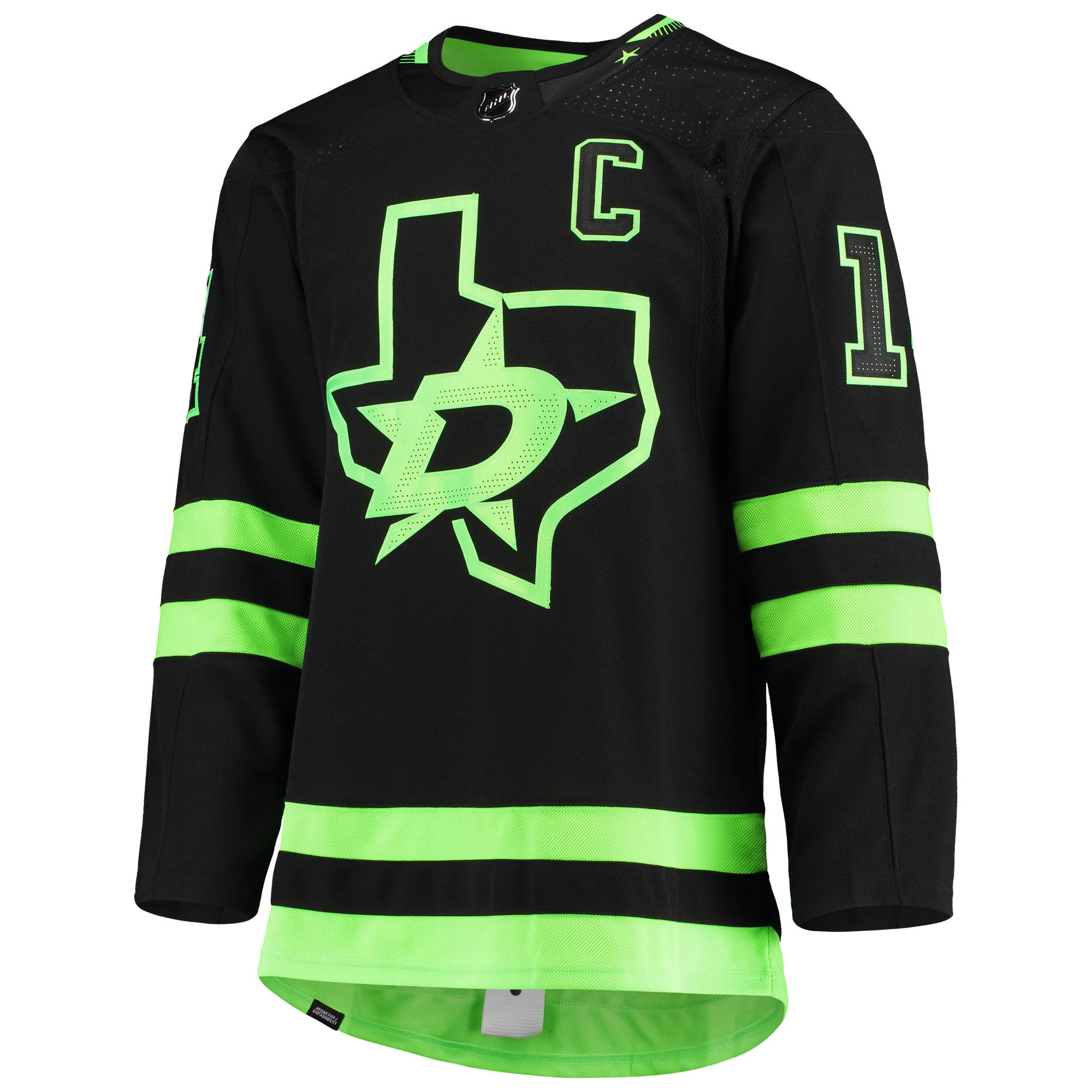 Jamie Benn Dallas Stars  Alternate Captain Patch Primegreen Authentic Pro Player Jersey - Black