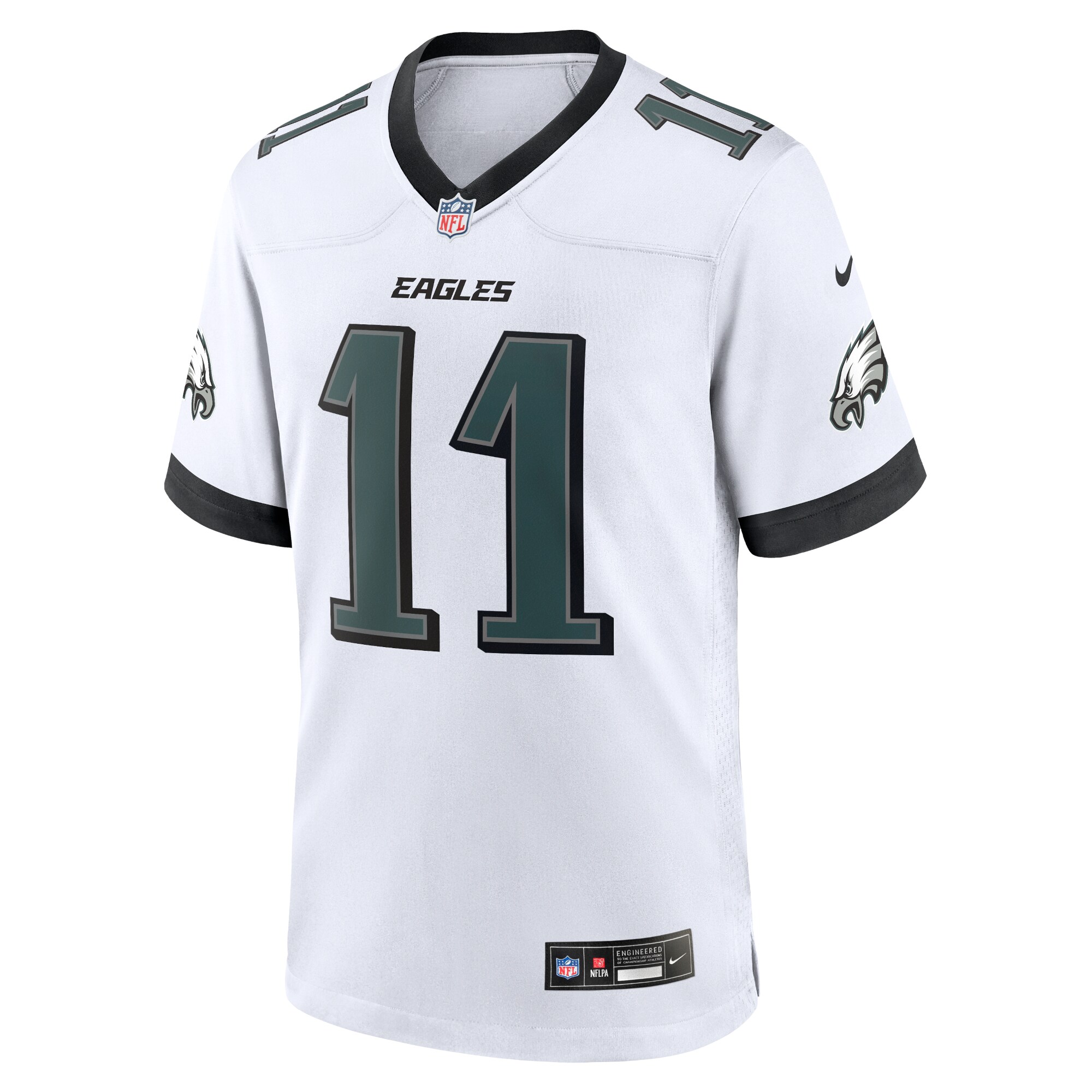 A.J. Brown Philadelphia Eagles #11 White Game Jersey - White 1