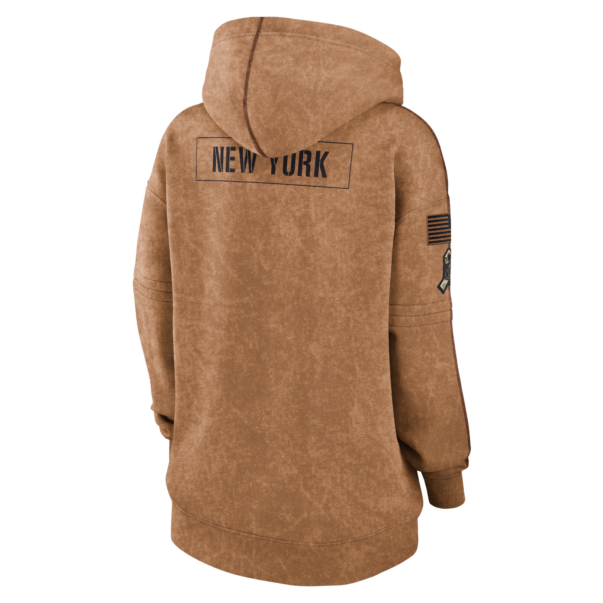 New York Giants  Women's 2023 Salute to Service Pullover Hoodie - Brown