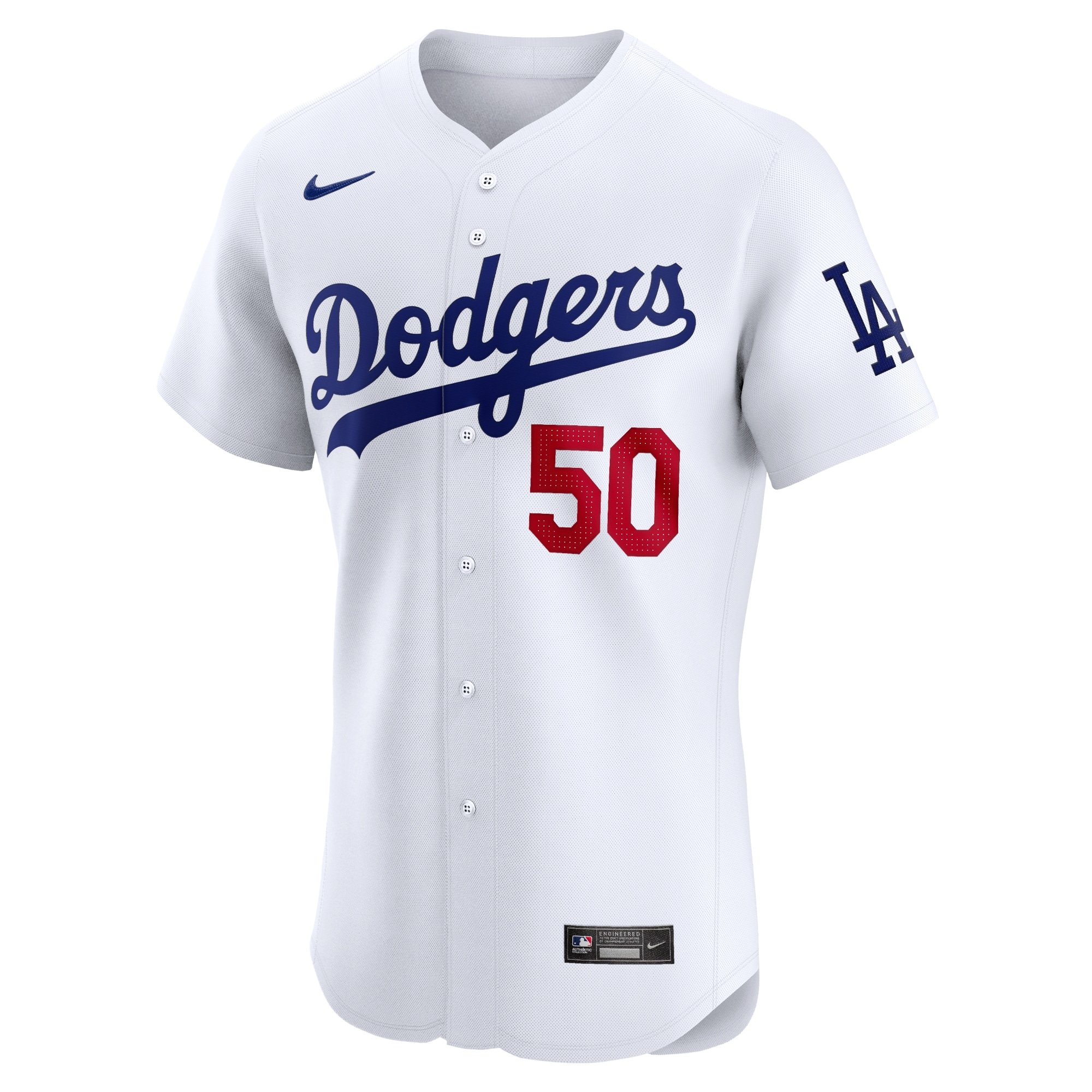 Men's Los Angeles Dodgers Mookie Betts  White Home Elite Jersey