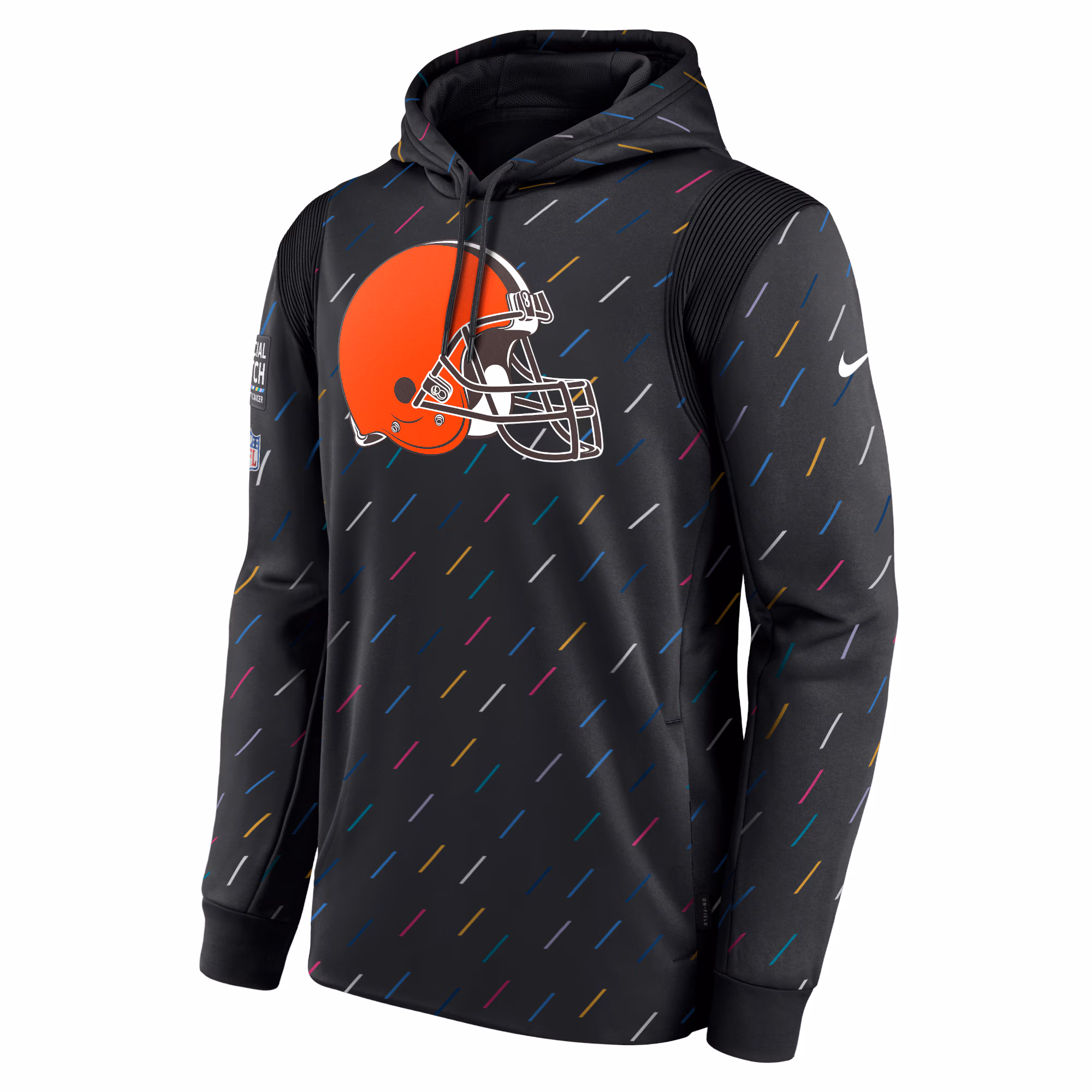 Men's Anthracite Cleveland Browns 2021 NFL Crucial Catch - Therma Pullover Hoodie