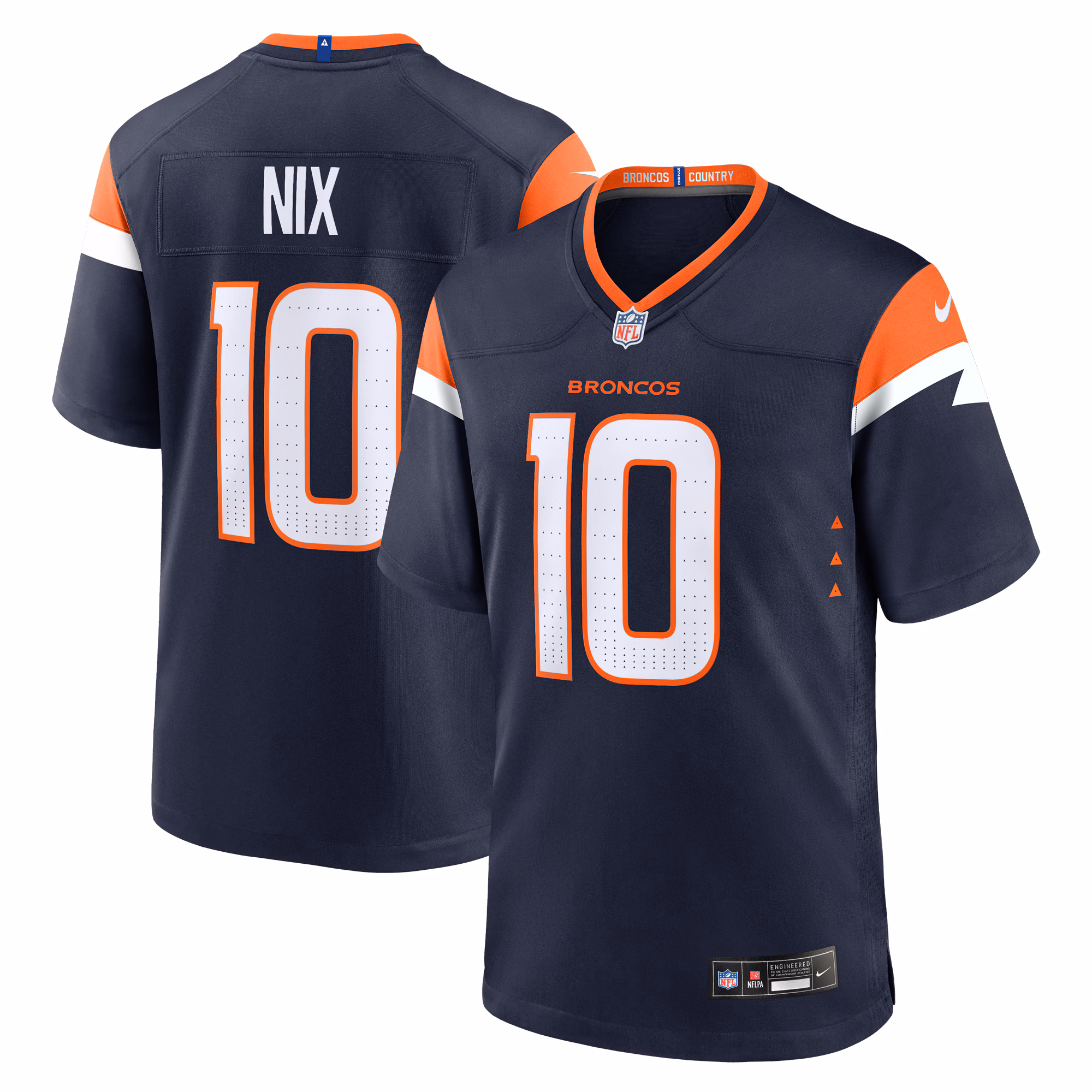 Bo Nix Denver Broncos Alternate Game Jersey -  Navy