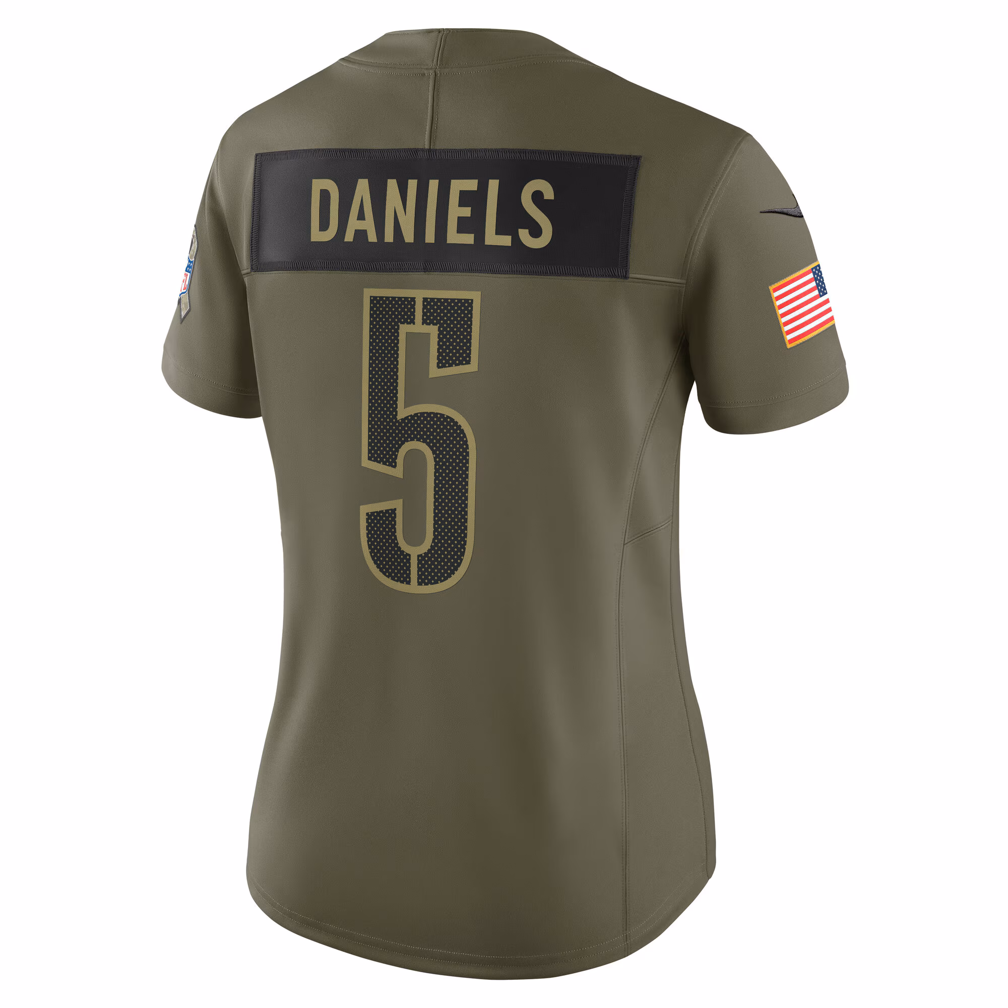 Women's Washington Commanders Jayden Daniels Olive 2025 Salute to Service Limited Jersey