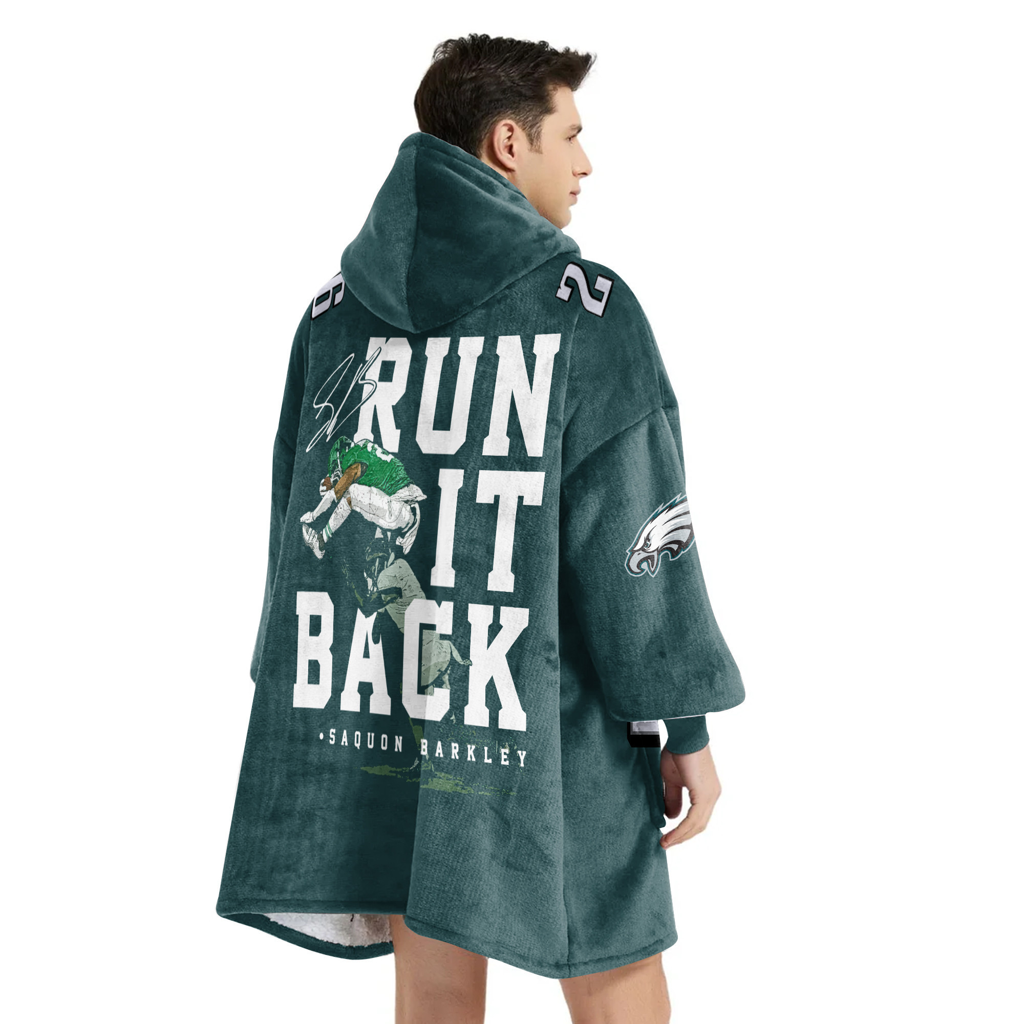 Adult Run It Back 26 Philadelphia Football Unisex Blanket Hoodie