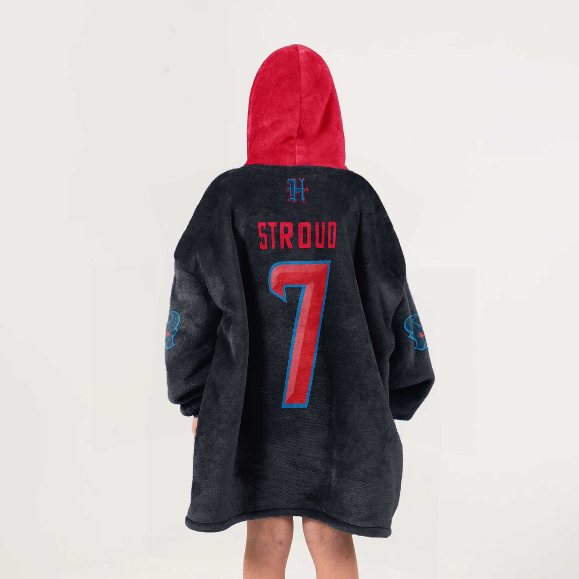 Adult Captain C.S 7 Houston Football Unisex Blanket Hoodie