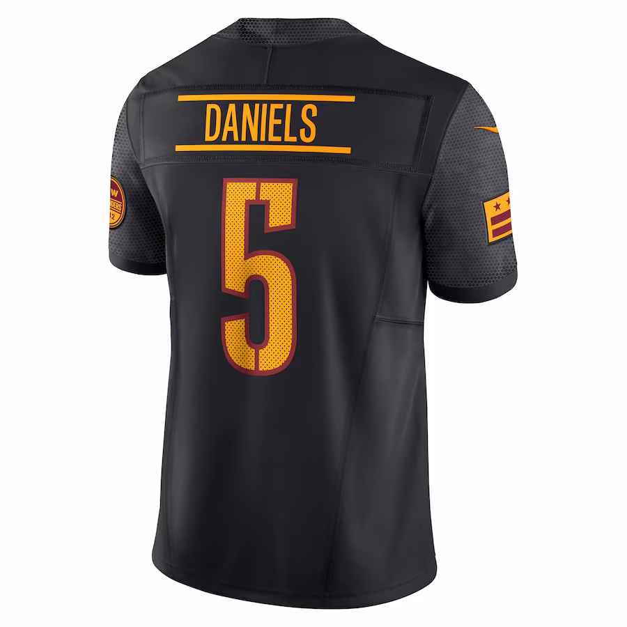 Men's Jayden Daniels #5 Black Washington Commanders Vapor F.U.S.E. Limited Jersey
