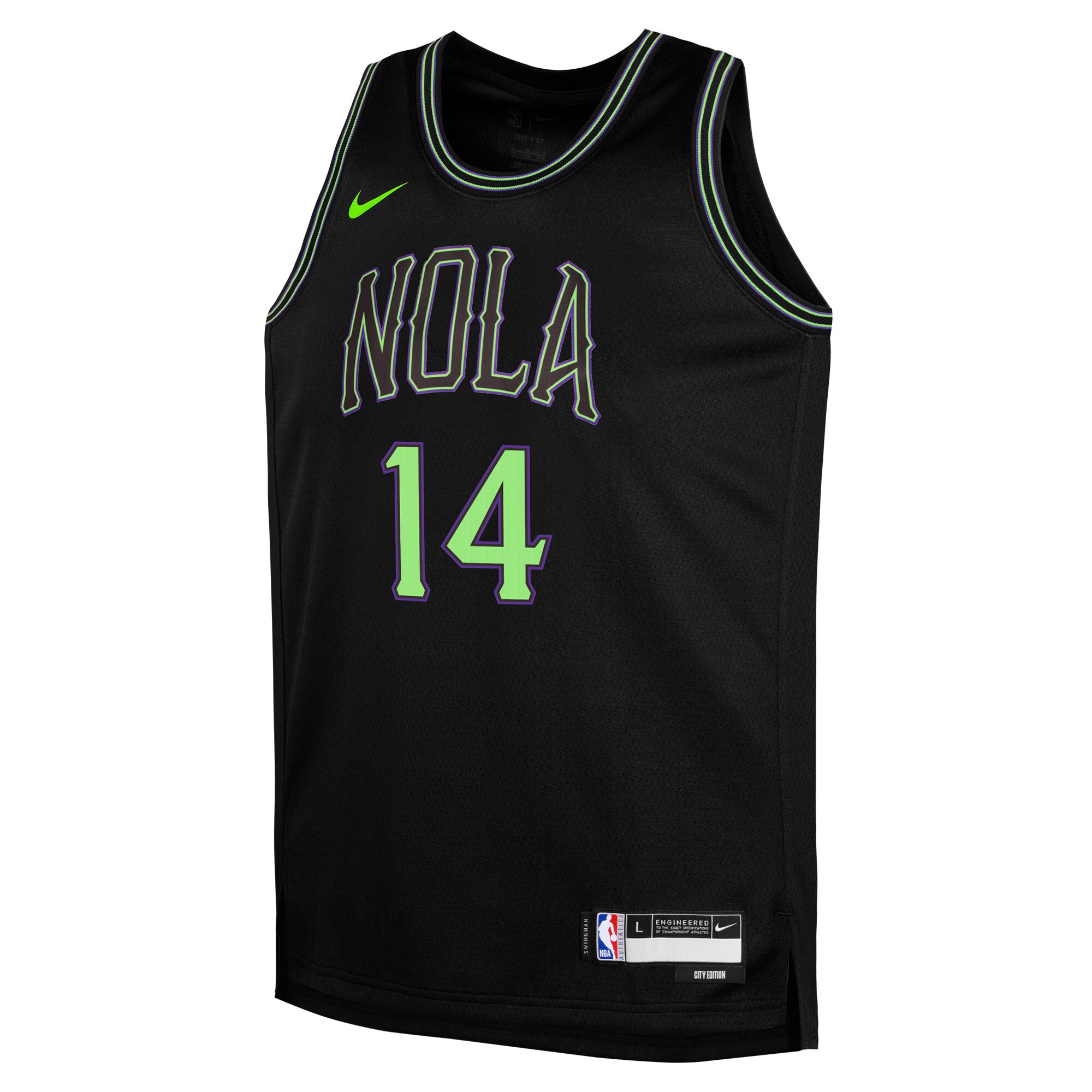 Youth New Orleans Pelicans Brandon Ingram  Black 2023/24 Swingman Replica Jersey - City Edition