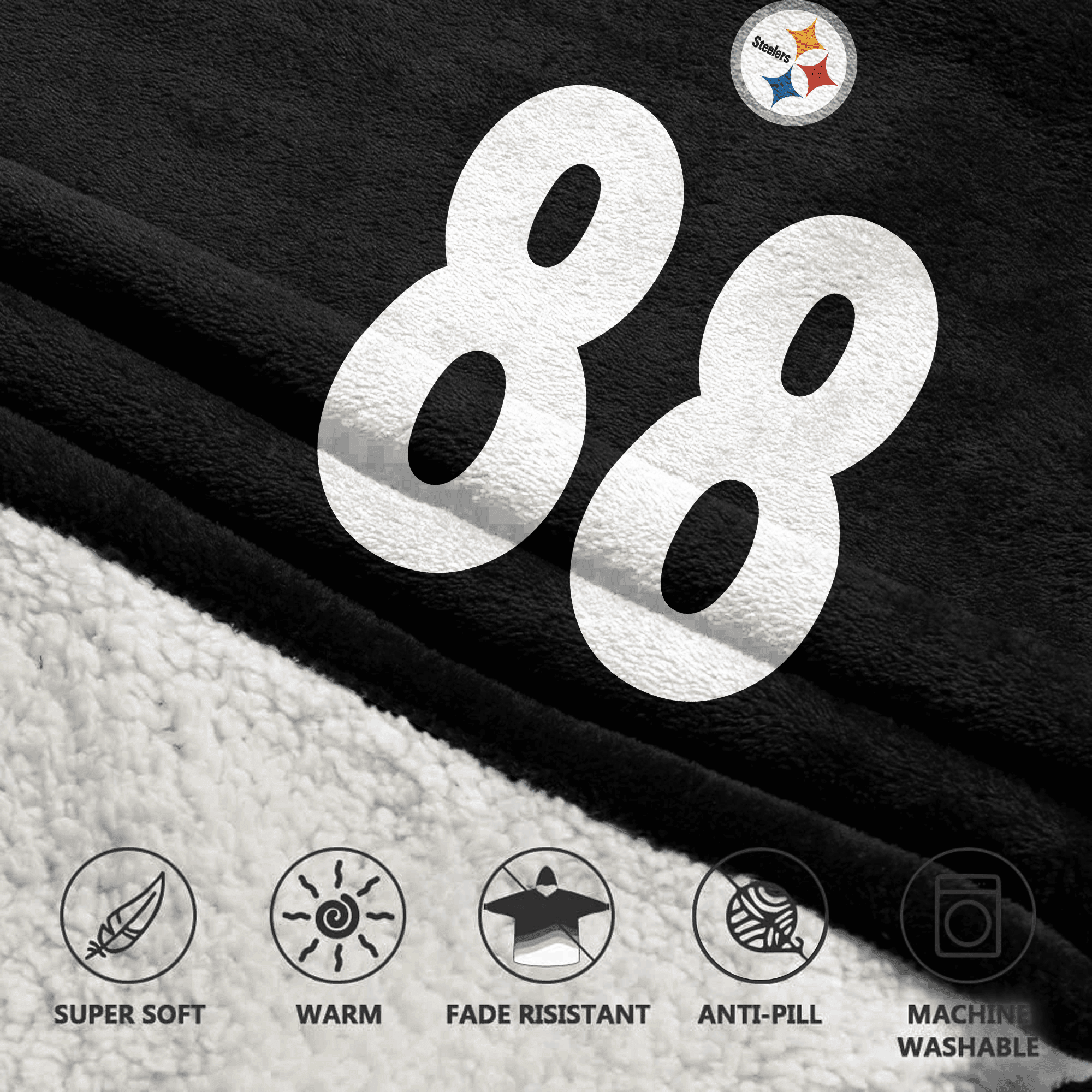 Kid 88 Pittsburgh Football Unisex Blanket Hoodie