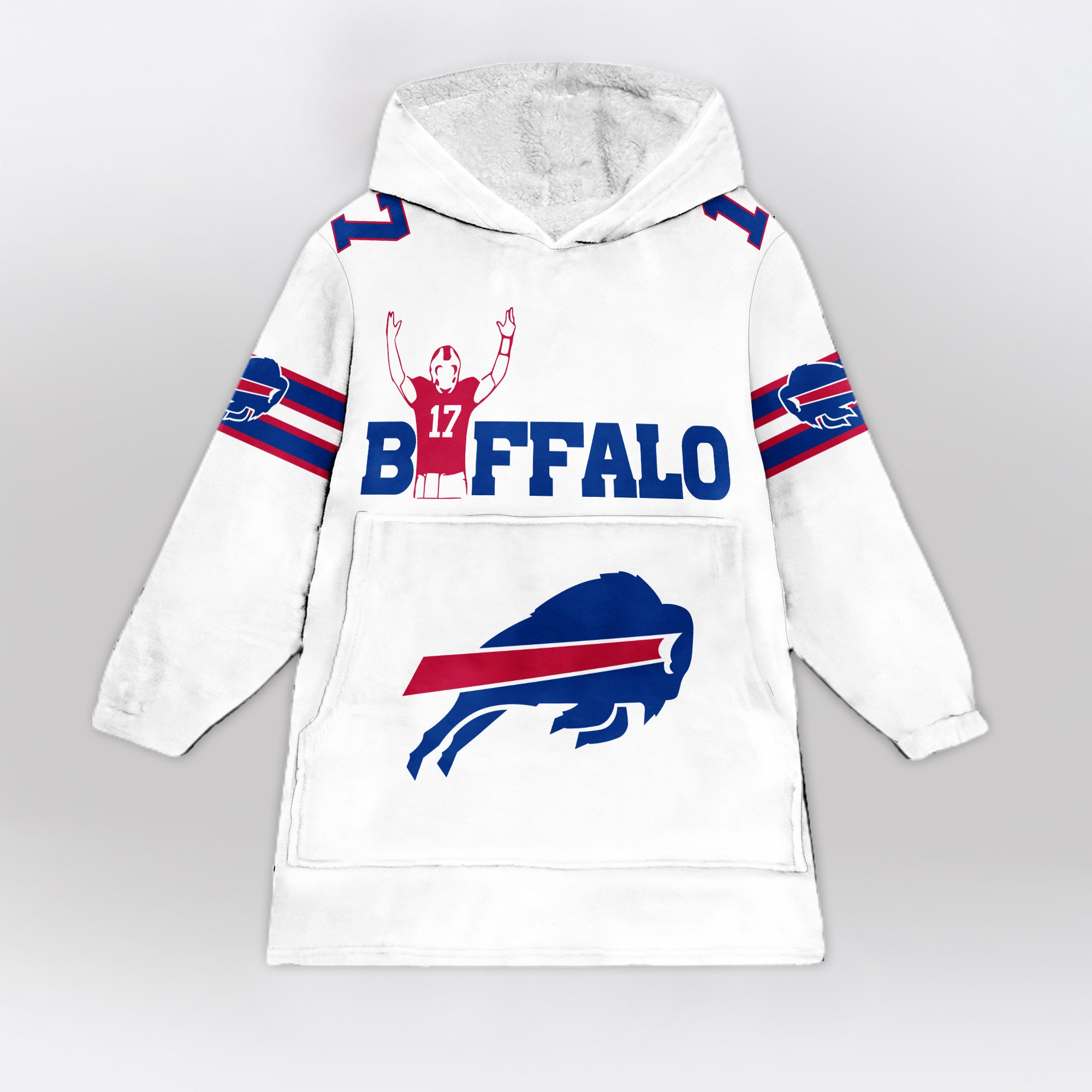 Adult J.A. 17 Buffalo Football Unisex Blanket Hoodie