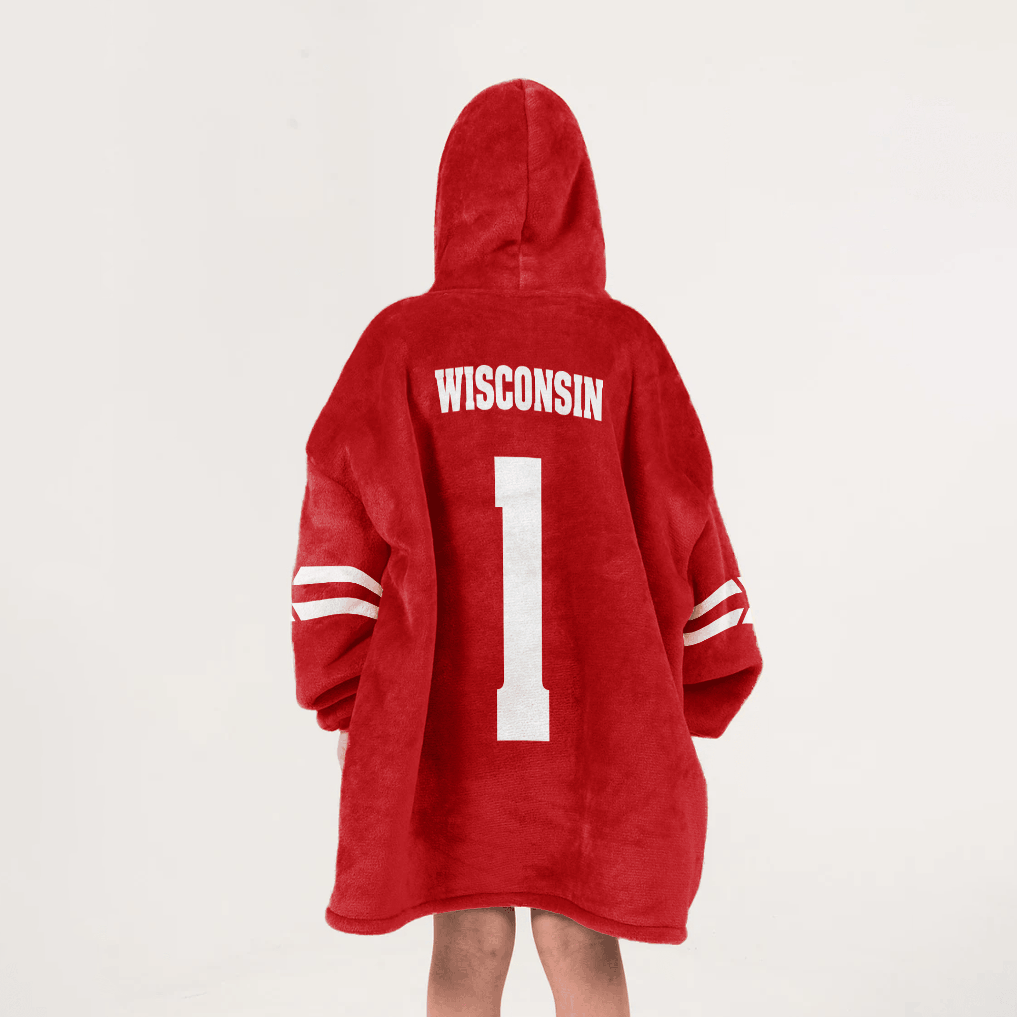 Kid #1 Wisconsin Football Unisex Blanket Hoodie