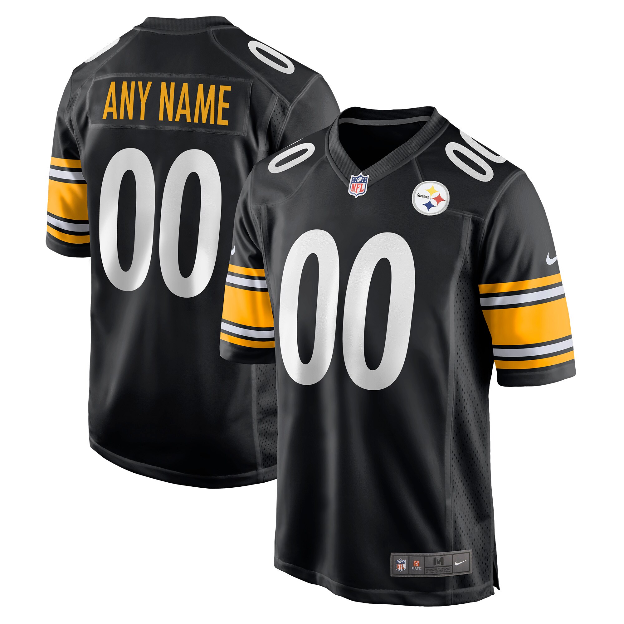 Pittsburgh Steelers  Game Custom Player Jersey - Black