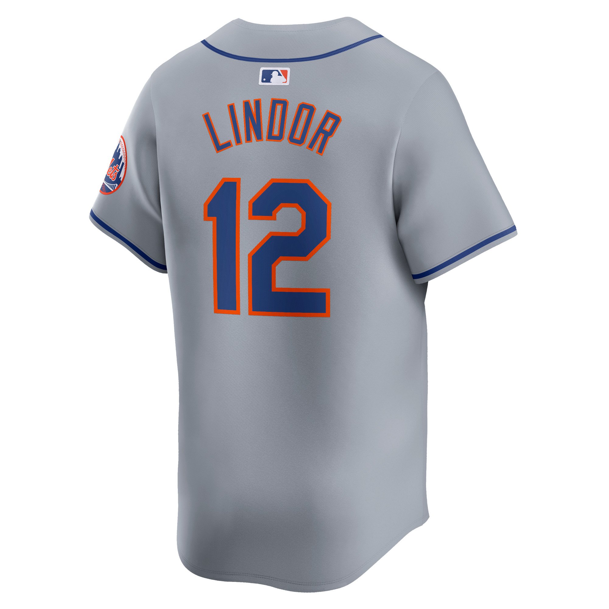 Men's New York Mets Francisco Lindor  Gray Away Limited Player Jersey