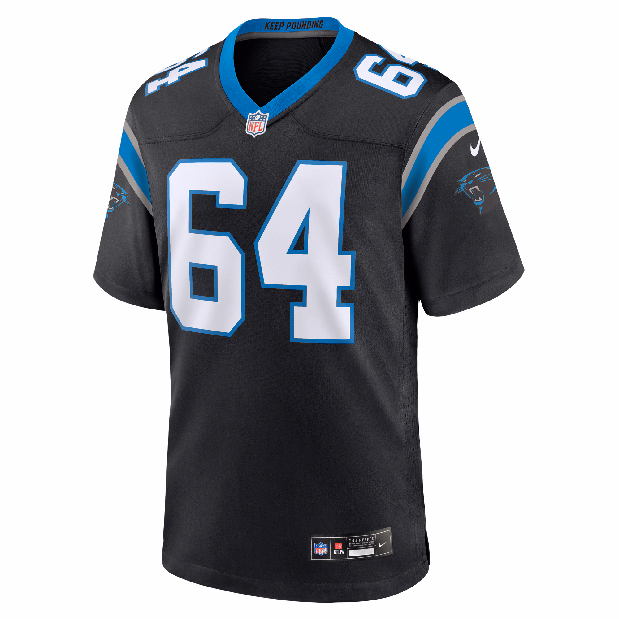 Brett Toth Carolina Panthers  Game Jersey -  Black