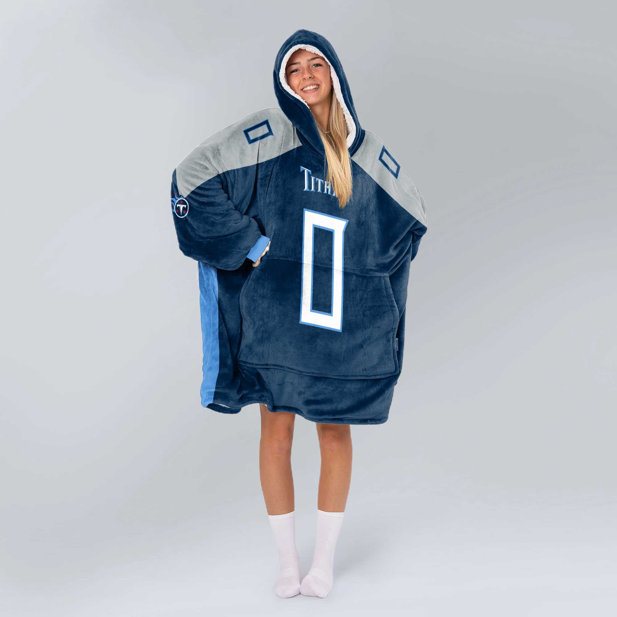 Adult C.R 0 Tennessee Football Unisex Blanket Hoodie
