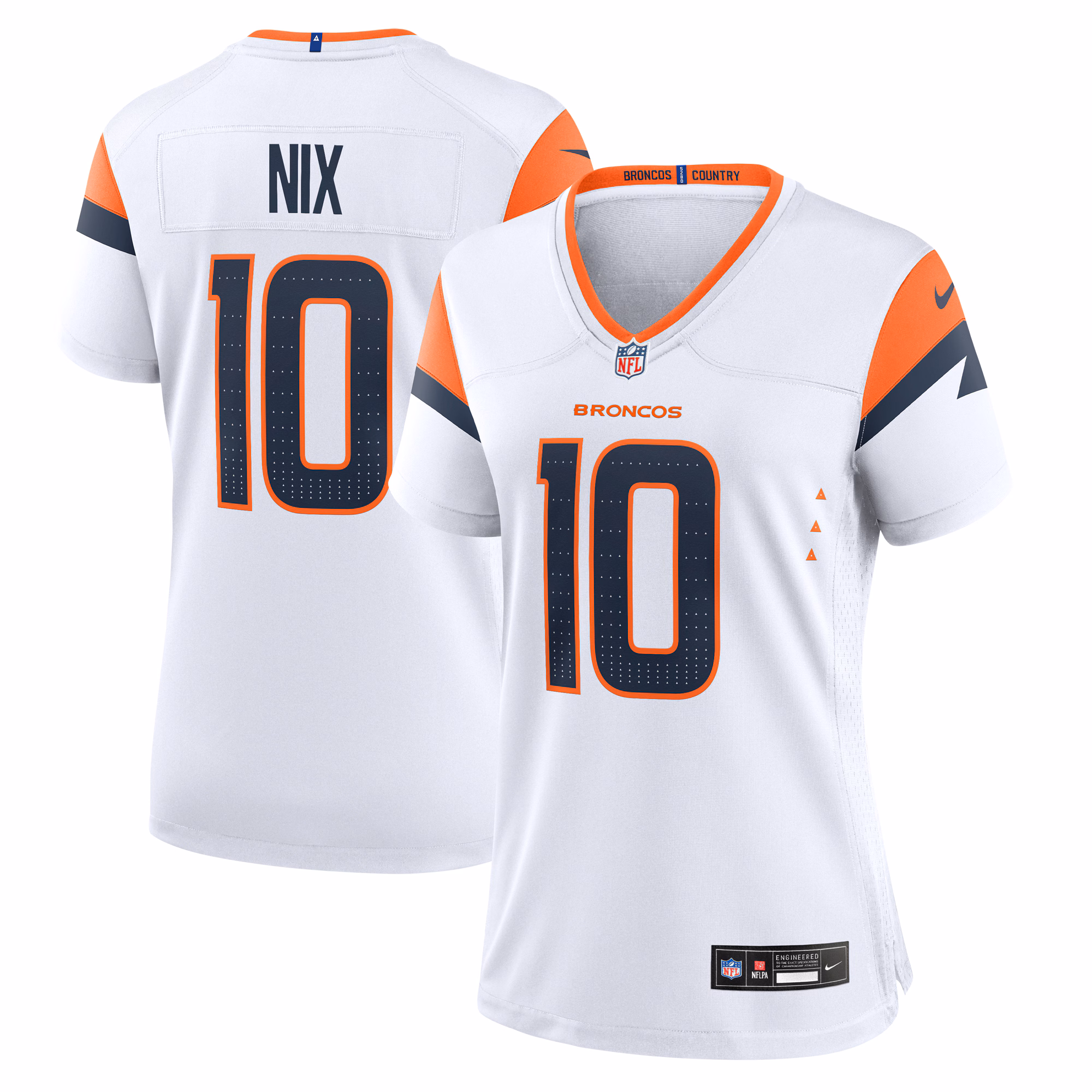 Bo Nix Denver Broncos Women's Game Jersey -  White
