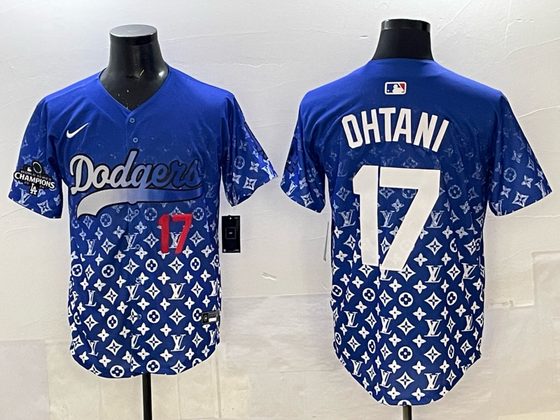 Men's #17 Shohei Ohtani Los Angeles Dodgers 2025 Custom Cool Jersey