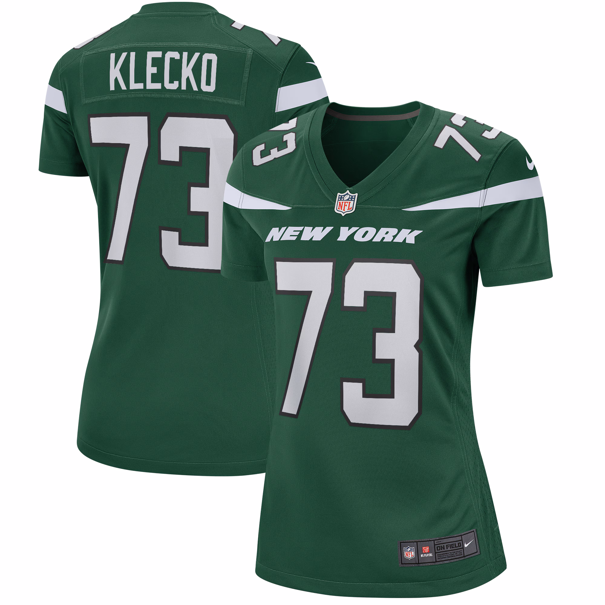 Joe Klecko New York Jets Women's Game Retired Player Jersey - Gotham Green