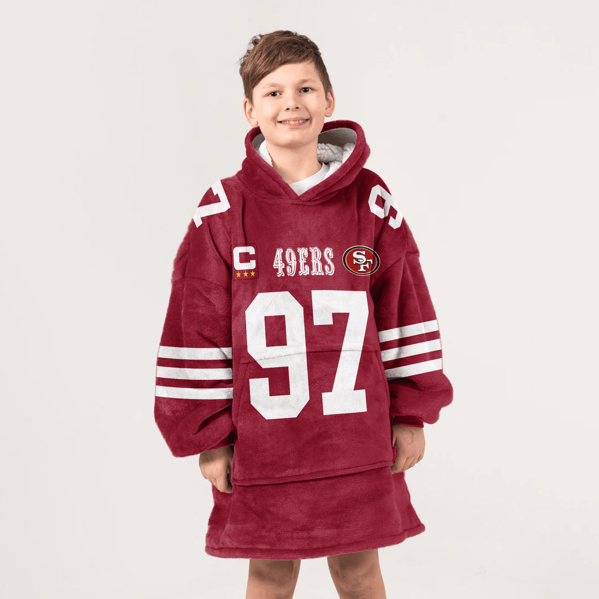 Kid N.B 97 Captain San Francisco 49ers Football Unisex Blanket Hoodie