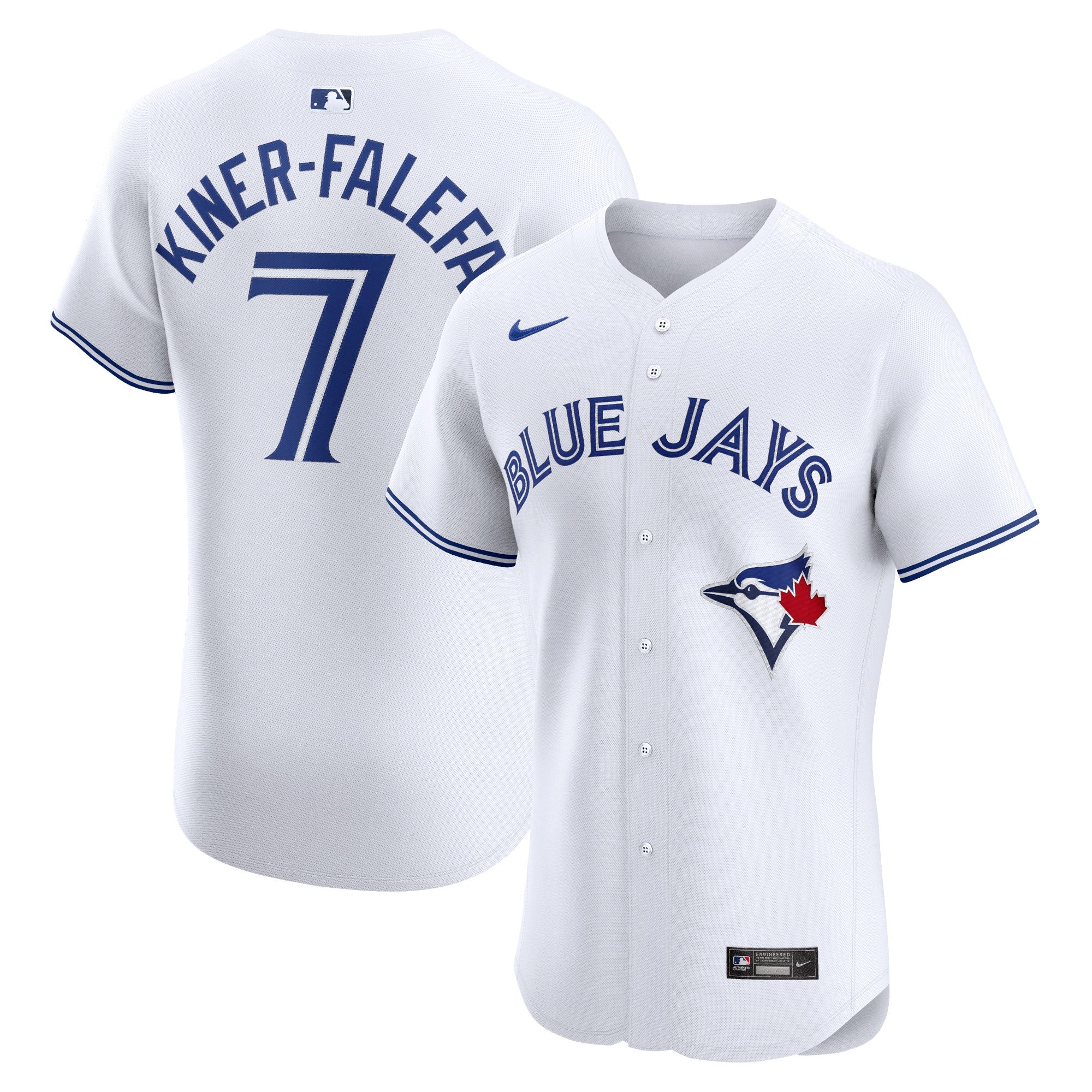 Men's Toronto Blue Jays Isiah Kiner-Falefa  White Home Elite Player Jersey