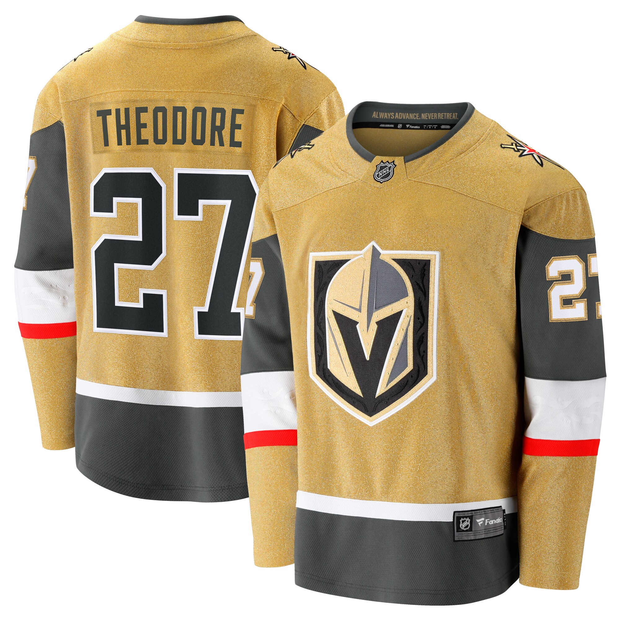 Shea Theodore Vegas Golden Knights Home Breakaway Jersey - Gold