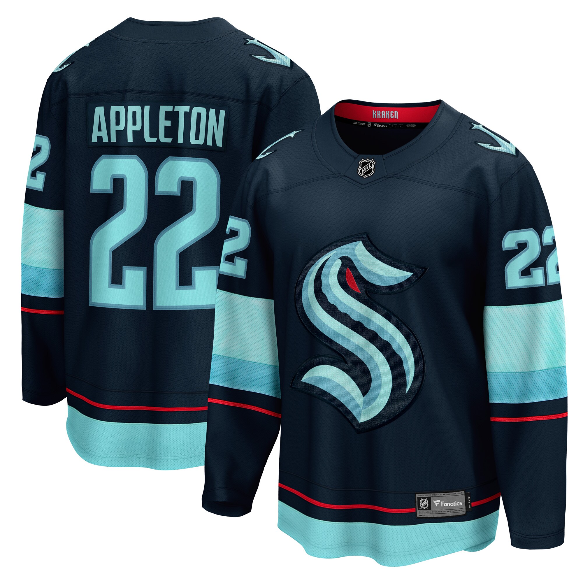 Mason Appleton Seattle Kraken Home Breakaway Player Jersey - Deep Sea Blue