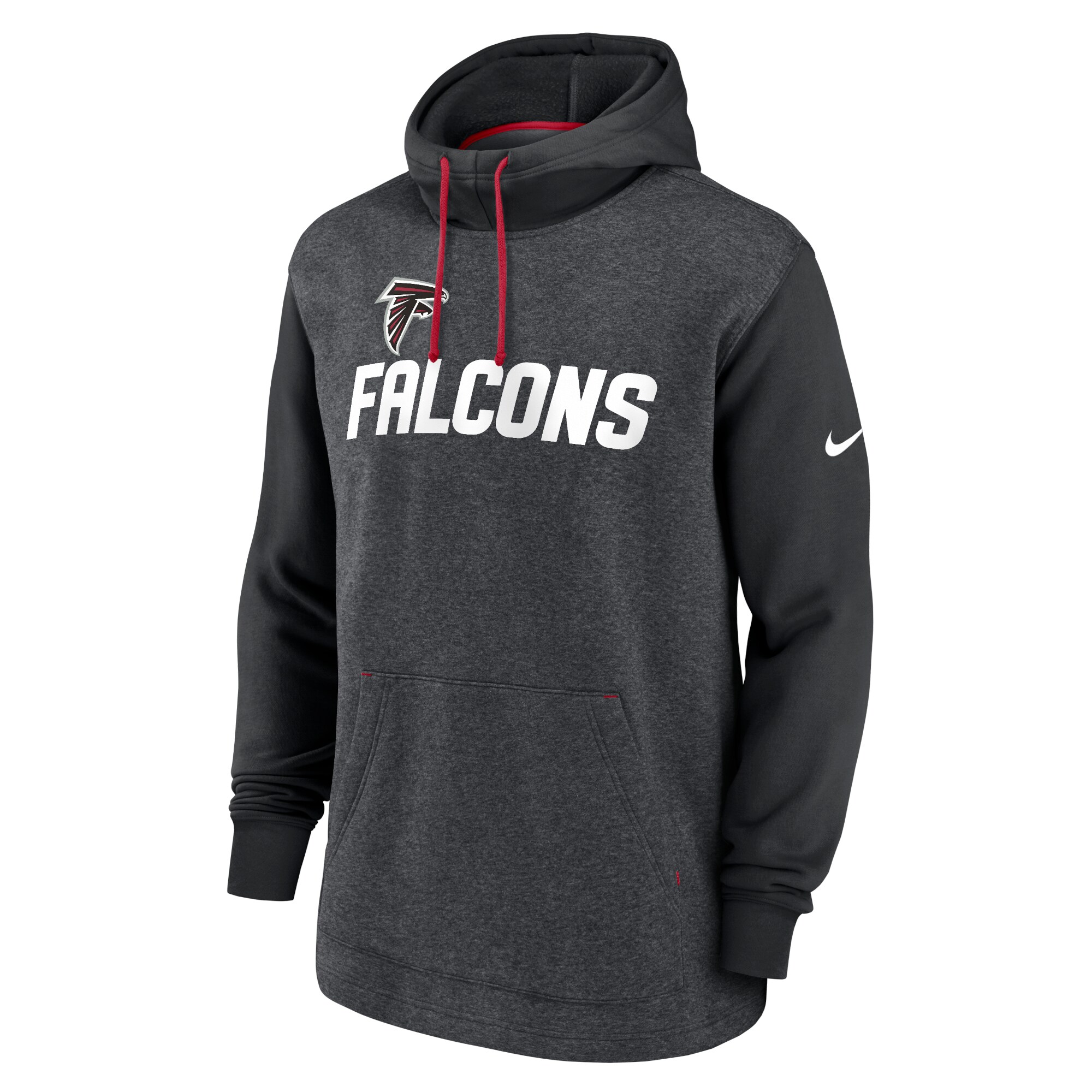 Atlanta Falcons Surrey Legacy Pullover Hoodie - Heathered Charcoal/Black