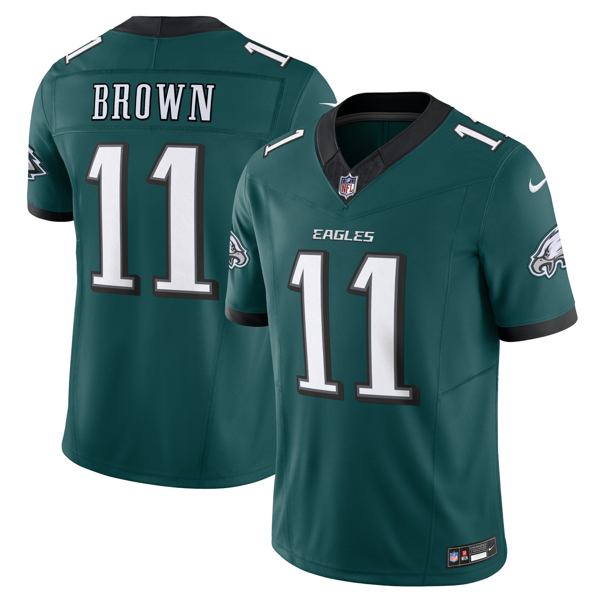 A.J. Brown Philadelphia Eagles #11 Vapor F.U.S.E. Limited Jersey - Midnight Green