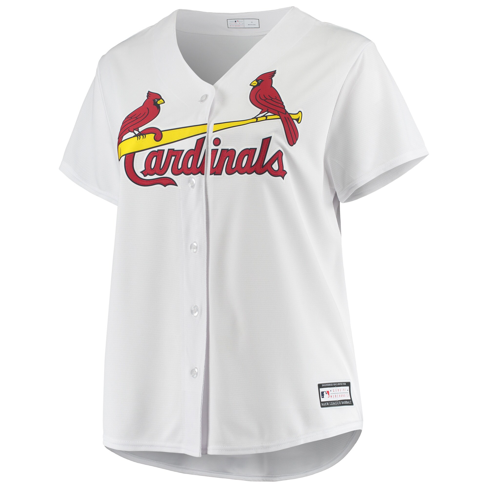 St.Louis Cardinals Women's Plus Size Home Replica Team Jersey - White