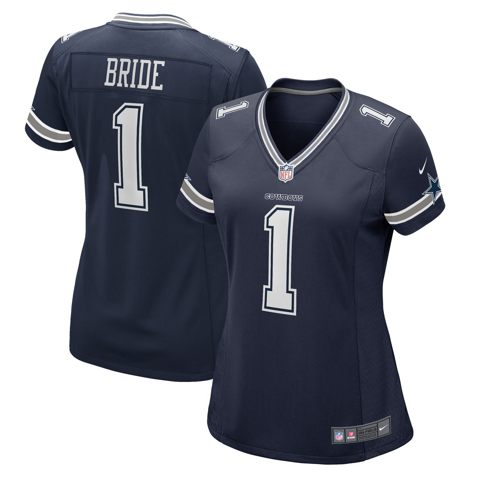 Number 1 Bride Dallas Cowboys Women's Game Jersey - Navy
