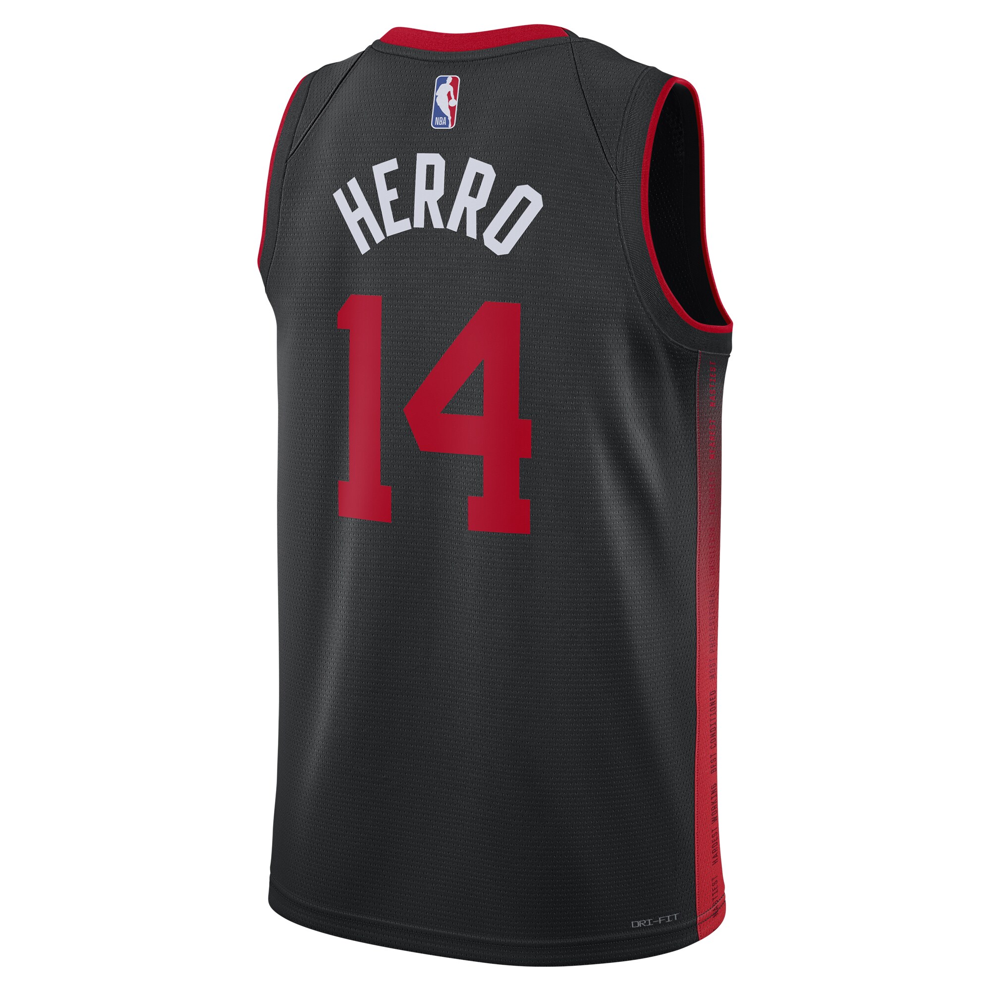 Unisex Miami Heat Tyler Herro  Black 2023/24 Swingman Jersey - City Edition