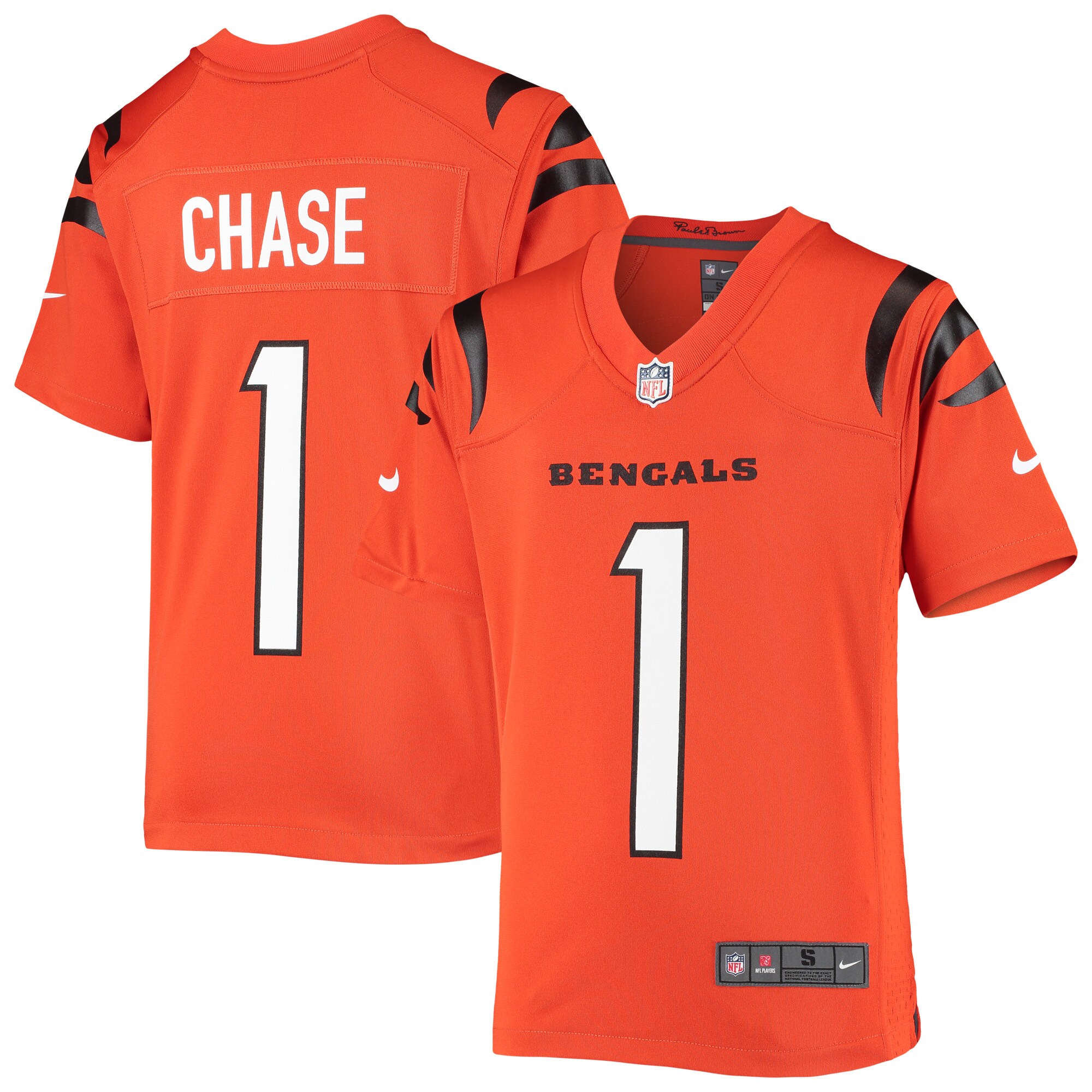 Ja'Marr Chase Cincinnati Bengals Youth Game Jersey - Black