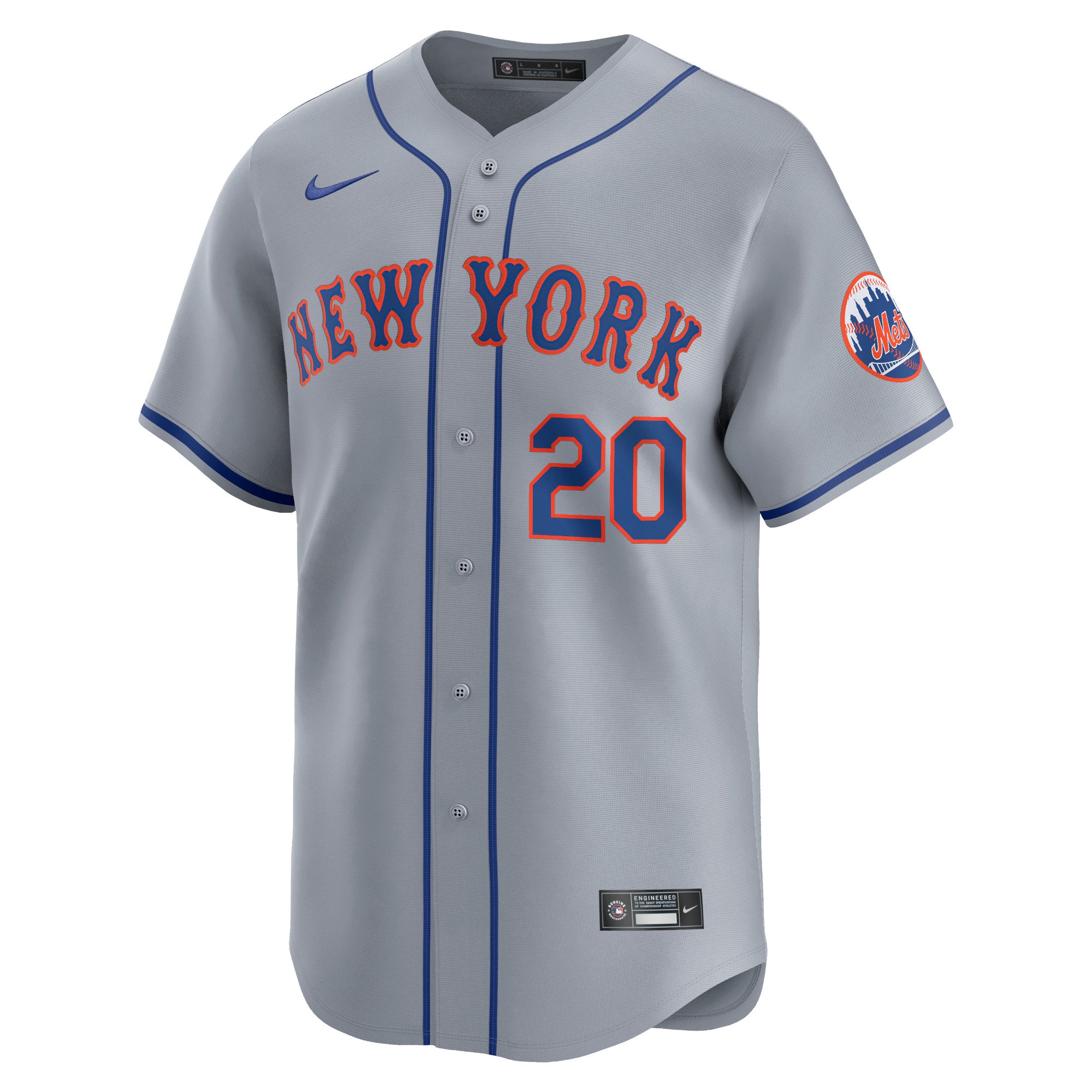 Men's New York Mets Pete Alonso  Gray Away Limited Player Jersey