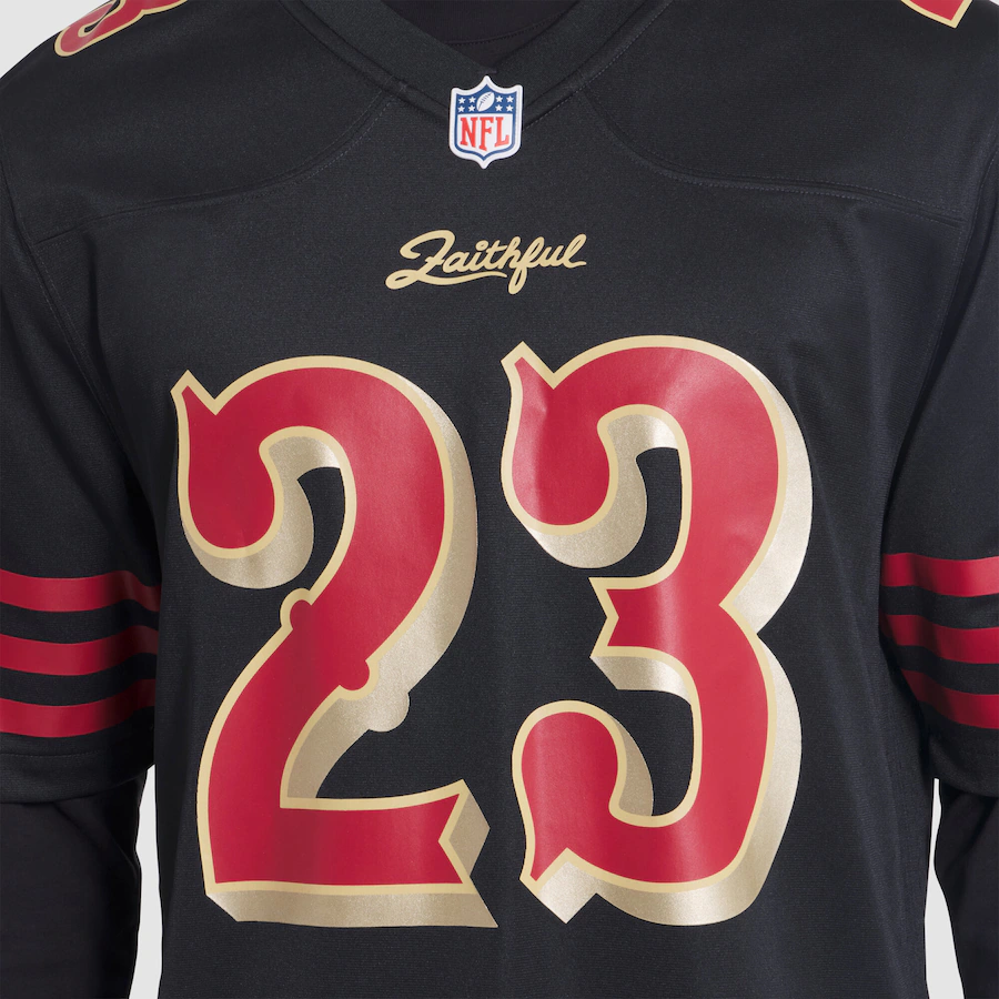 Christian McCaffrey #23 San Francisco 49ers 2025 Rivalries Collection Game Jersey - Black