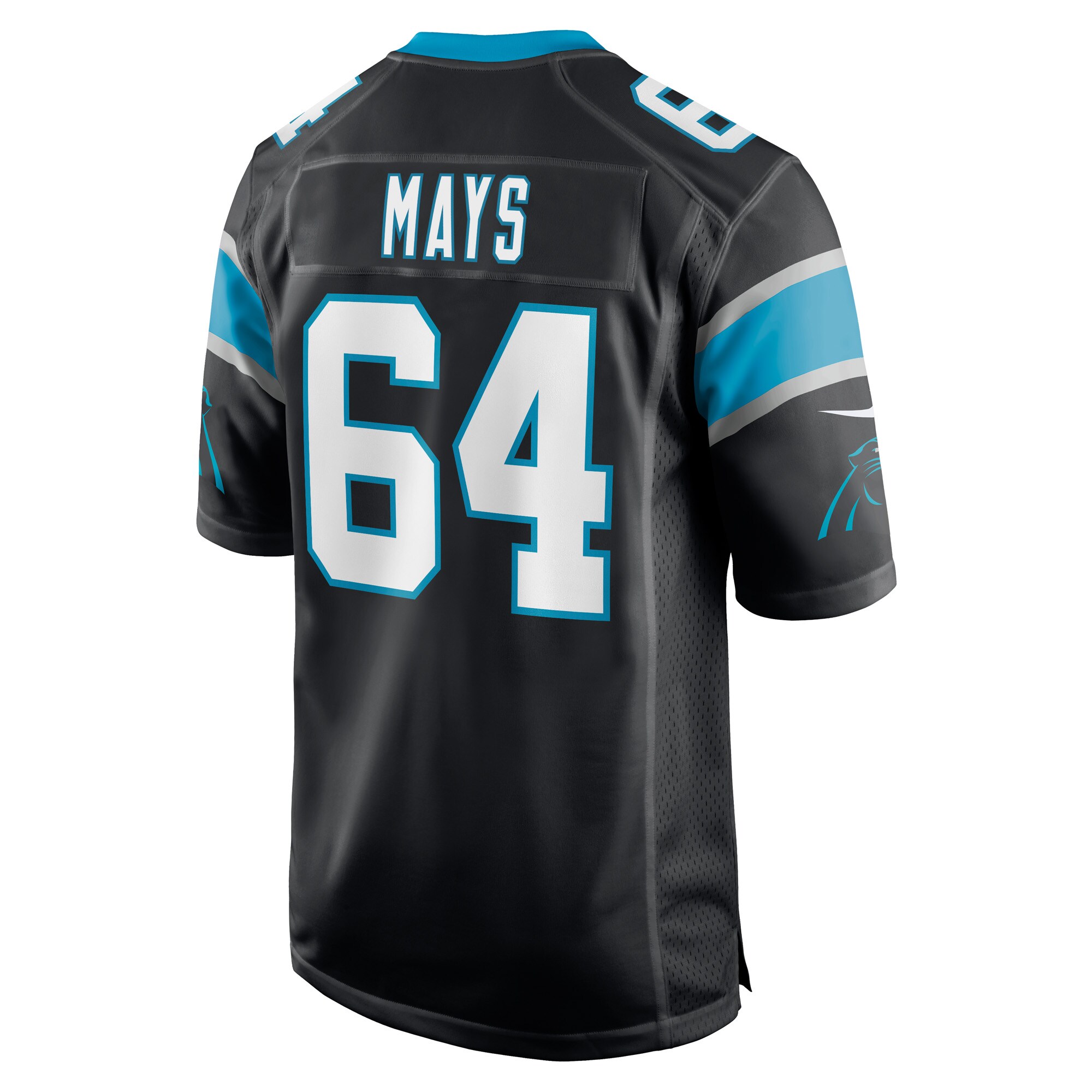 Cade Mays Carolina Panthers  Game Player Jersey - Black