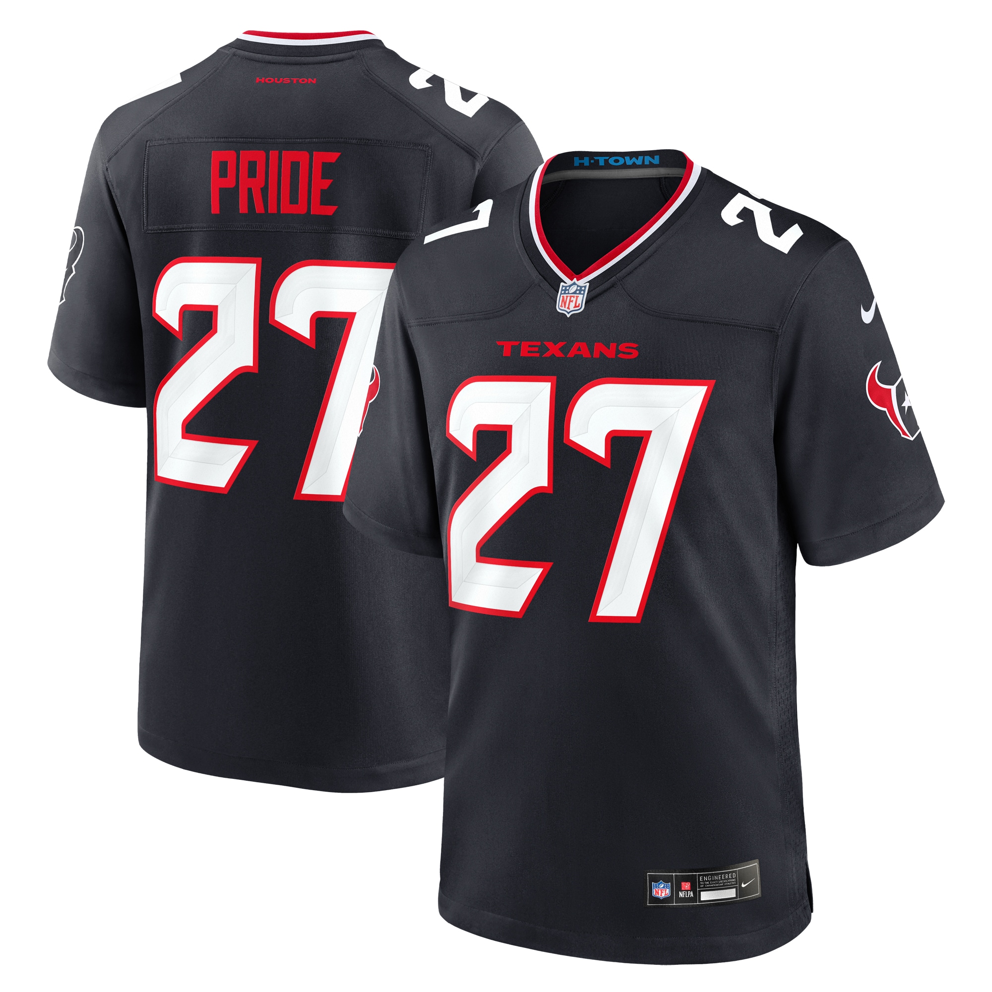 Troy Pride Houston Texans Team Game Jersey -  Navy