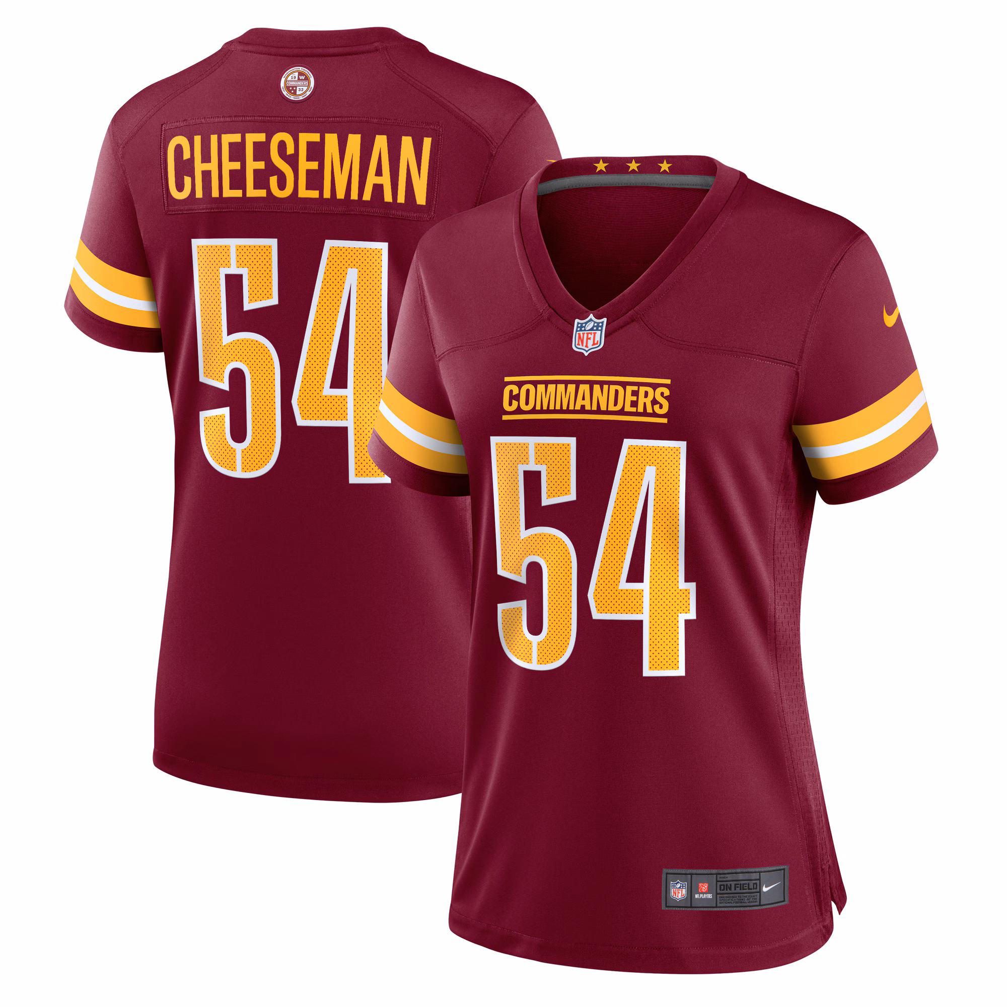 Camaron Cheeseman Washington Commanders Women's  Game Jersey -  Burgundy