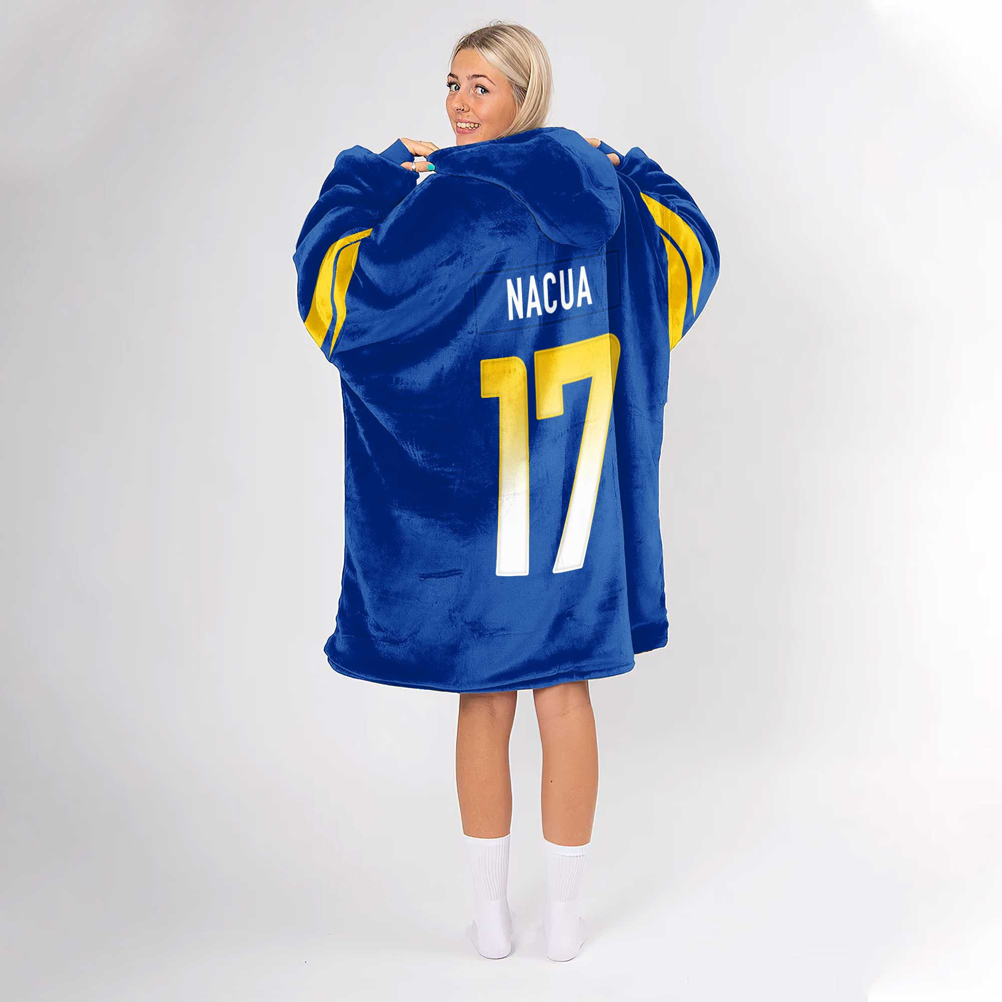 Adult PN 17 Los Angeles Football Unisex Blanket Hoodie