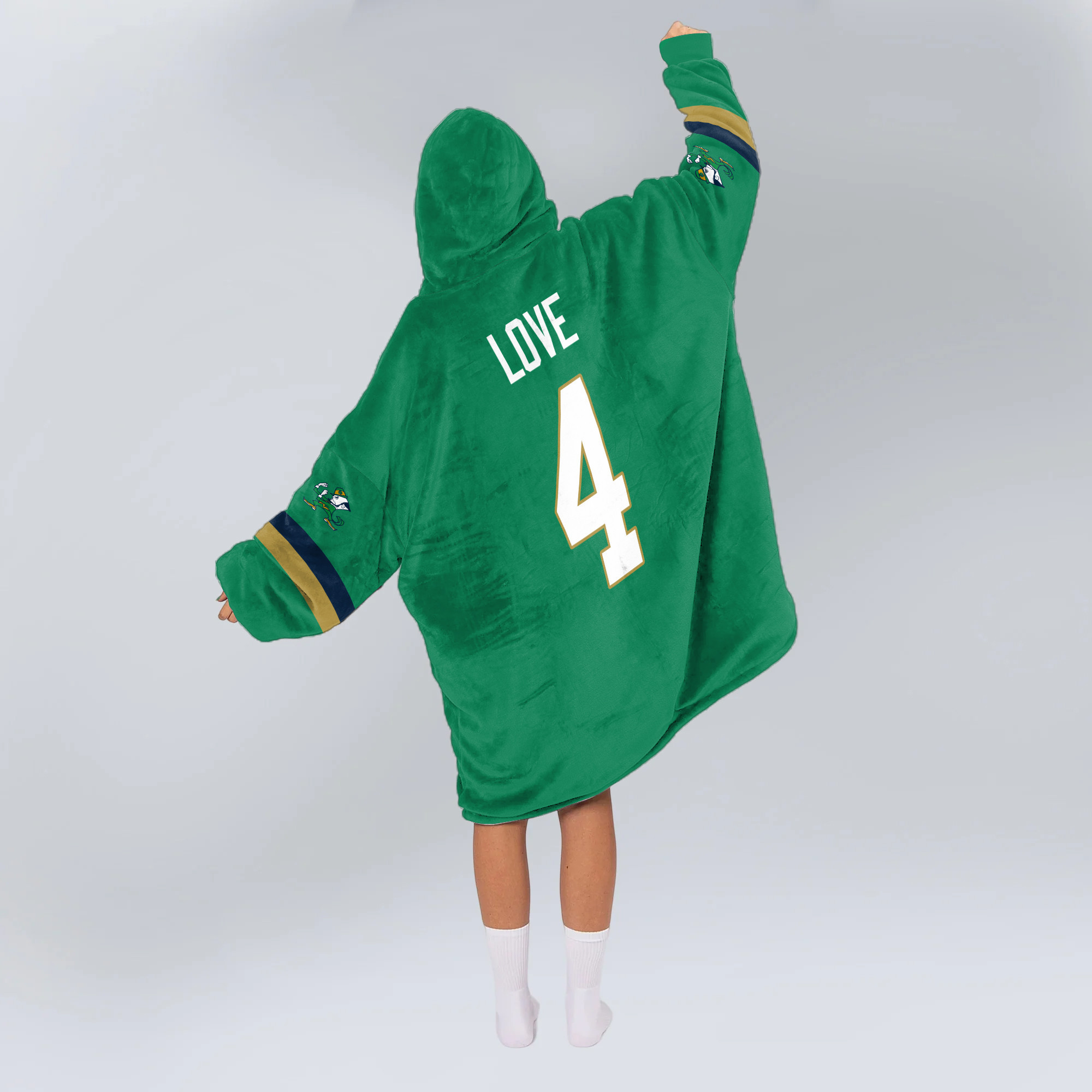 Adult Notre Dame Football Unisex Blanket Hoodie