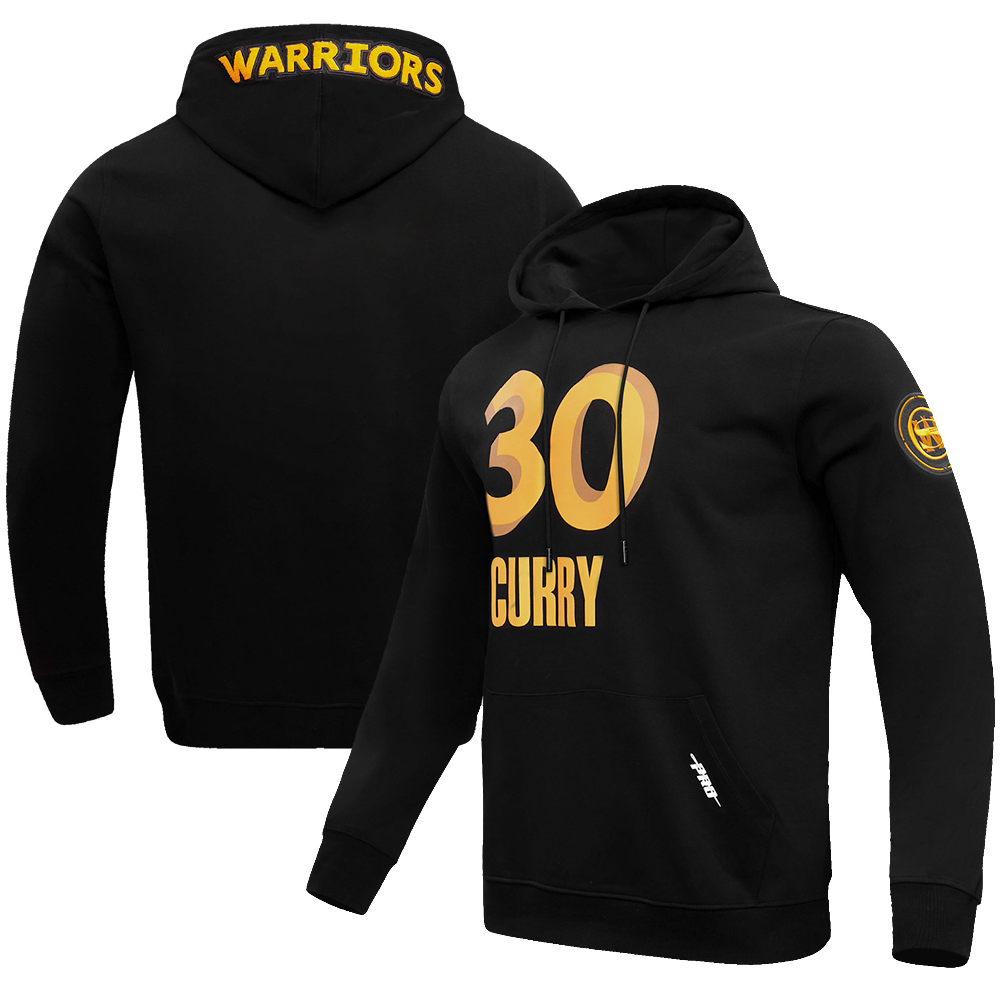Men's Golden State Warriors Stephen Curry Pro Standard Black 2023/24 City Edition Name & Number Pullover Hoodie