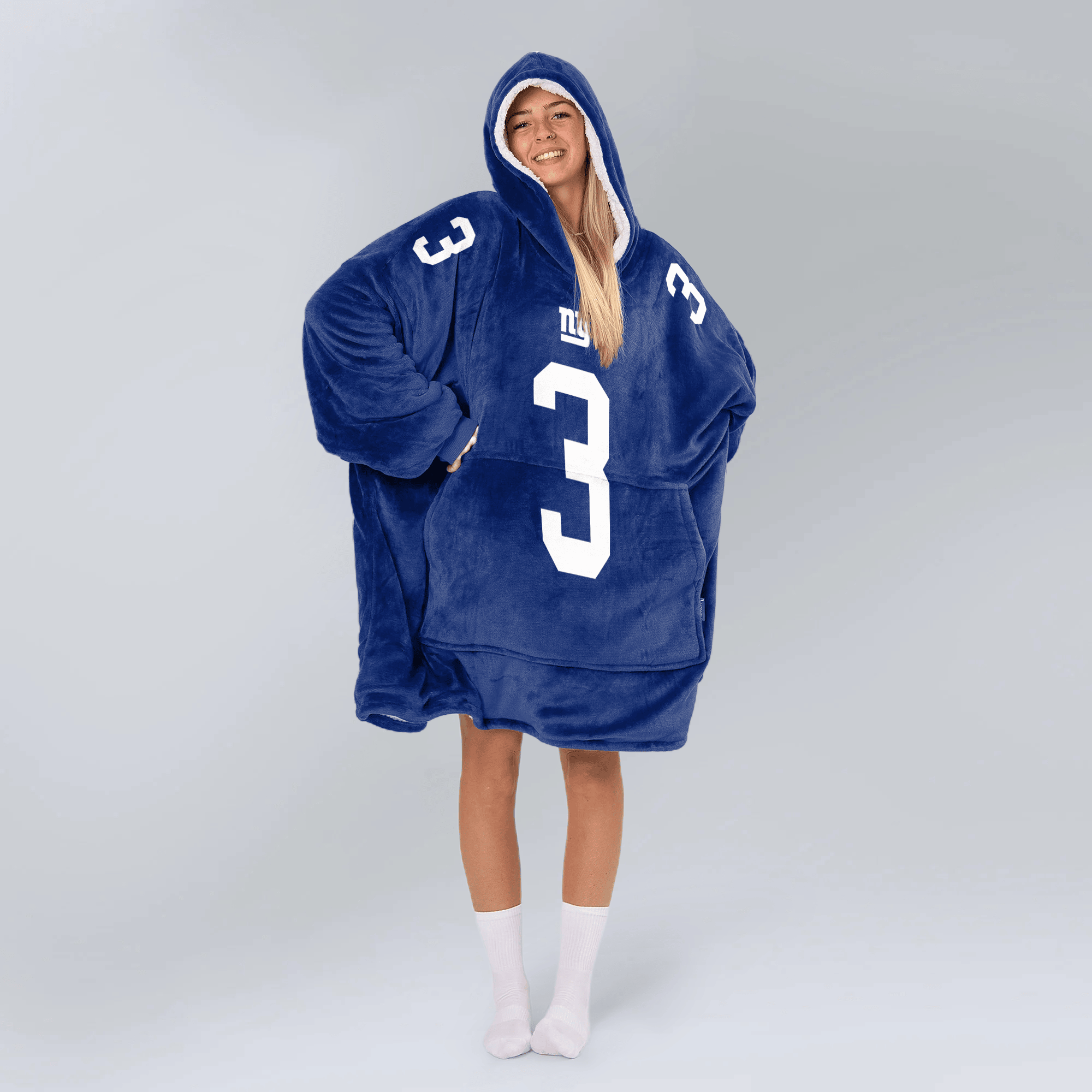 Adult R.W 3 New York G Football Unisex Blanket Hoodie
