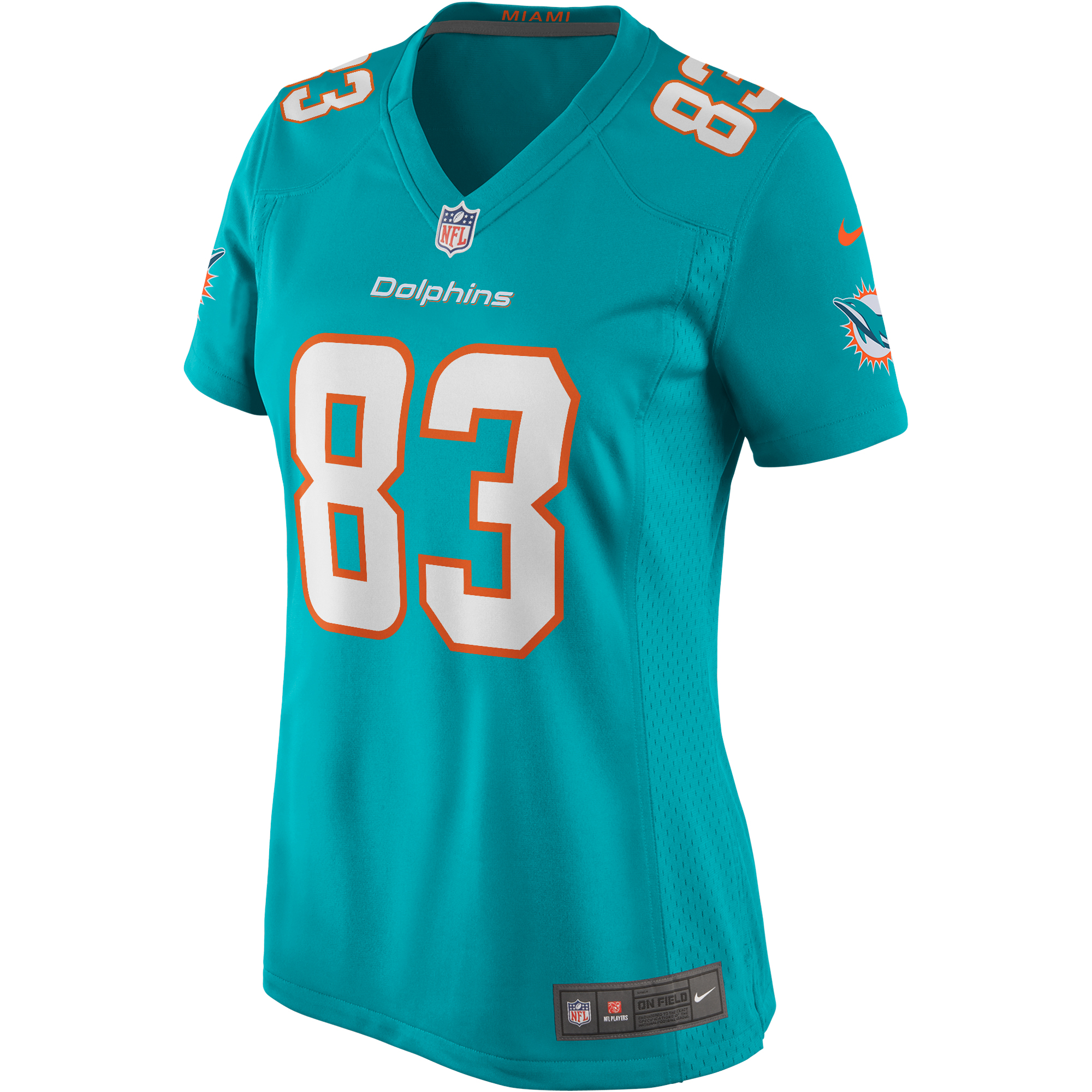 Mark Clayton Miami Dolphins Women's Game Retired Player Jersey - Aqua