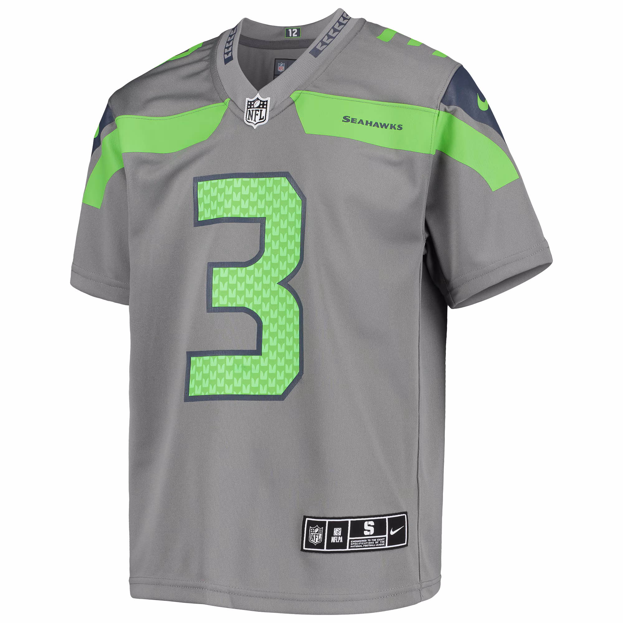 Russell Wilson Seattle Seahawks Youth Inverted Team Game Jersey - Gray